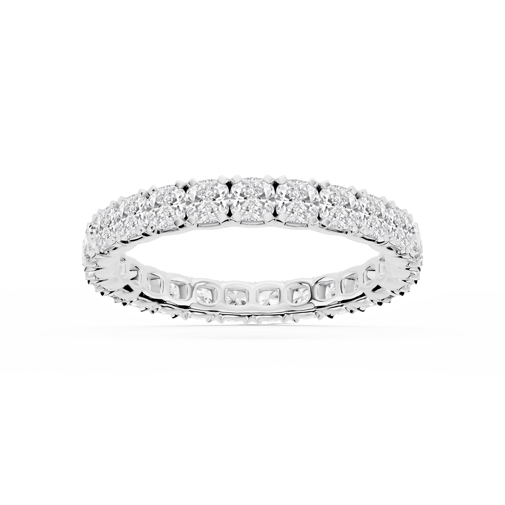 Lovea Morgan Eternity Ring Kissenschliff – Weißgold