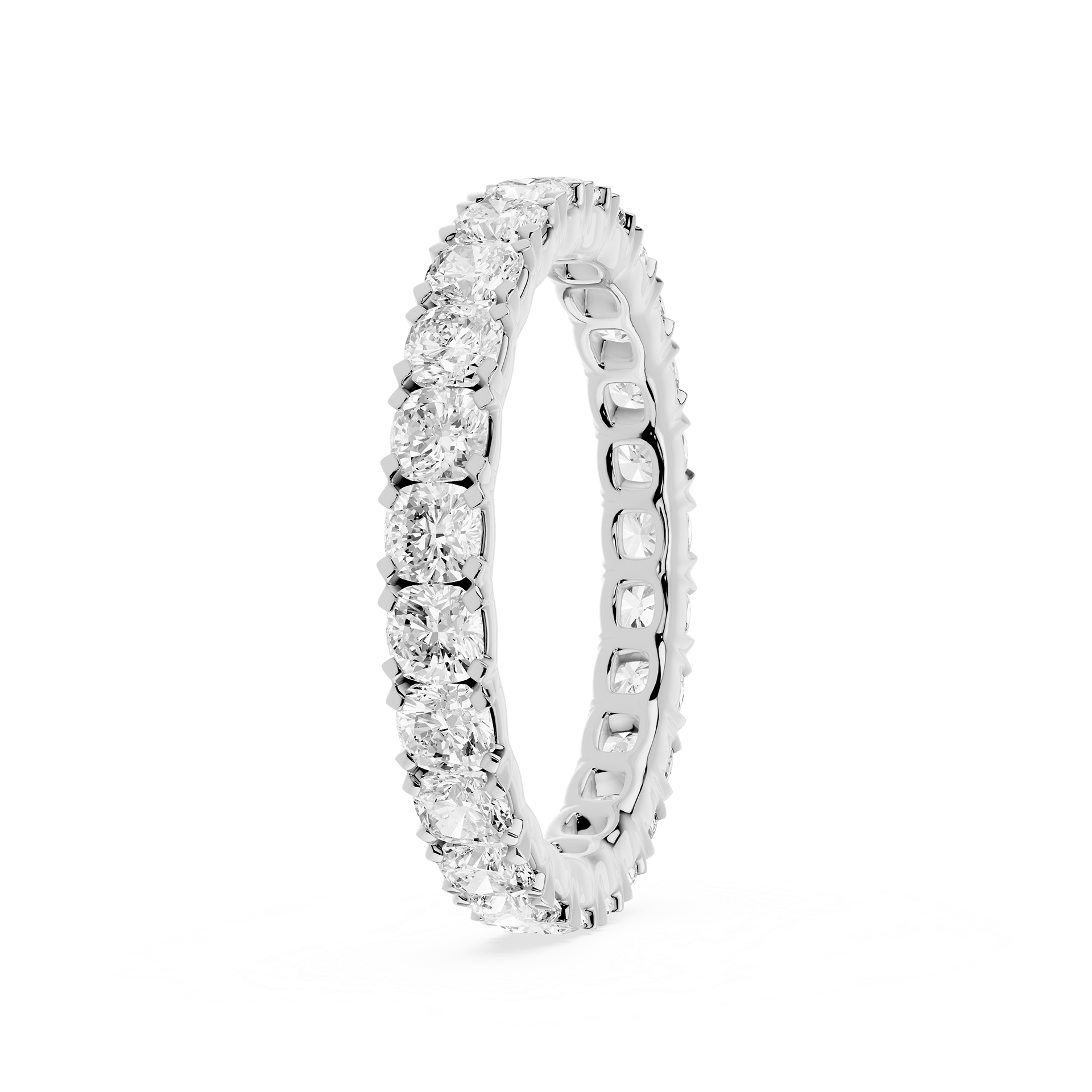 Lovea Morgan Eternity Ring Kissenschliff – Weißgold