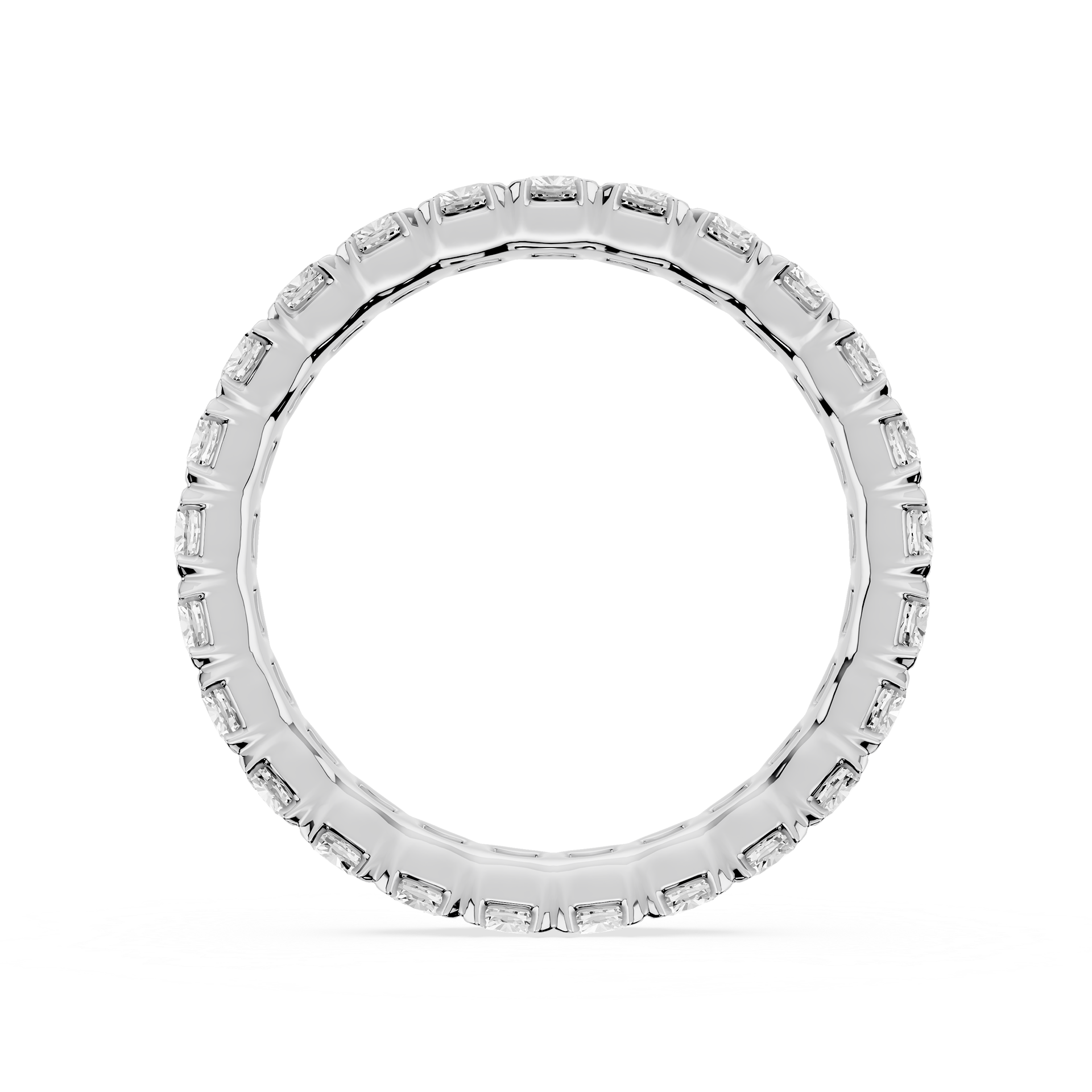 Lovea Morgan Eternity Ring Kissenschliff – Weißgold