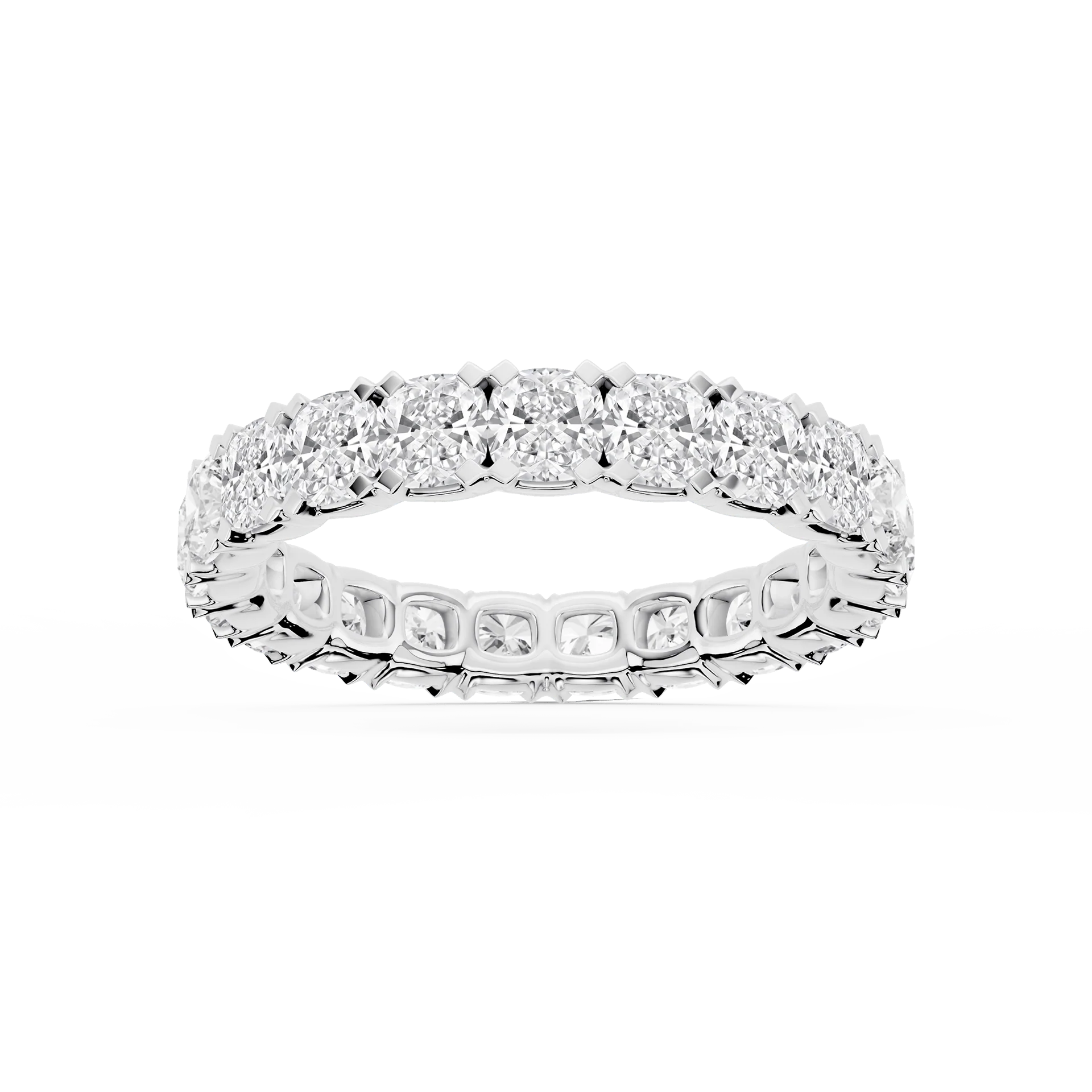 Lovea Morgan Eternity Ring Kissenschliff – Weißgold