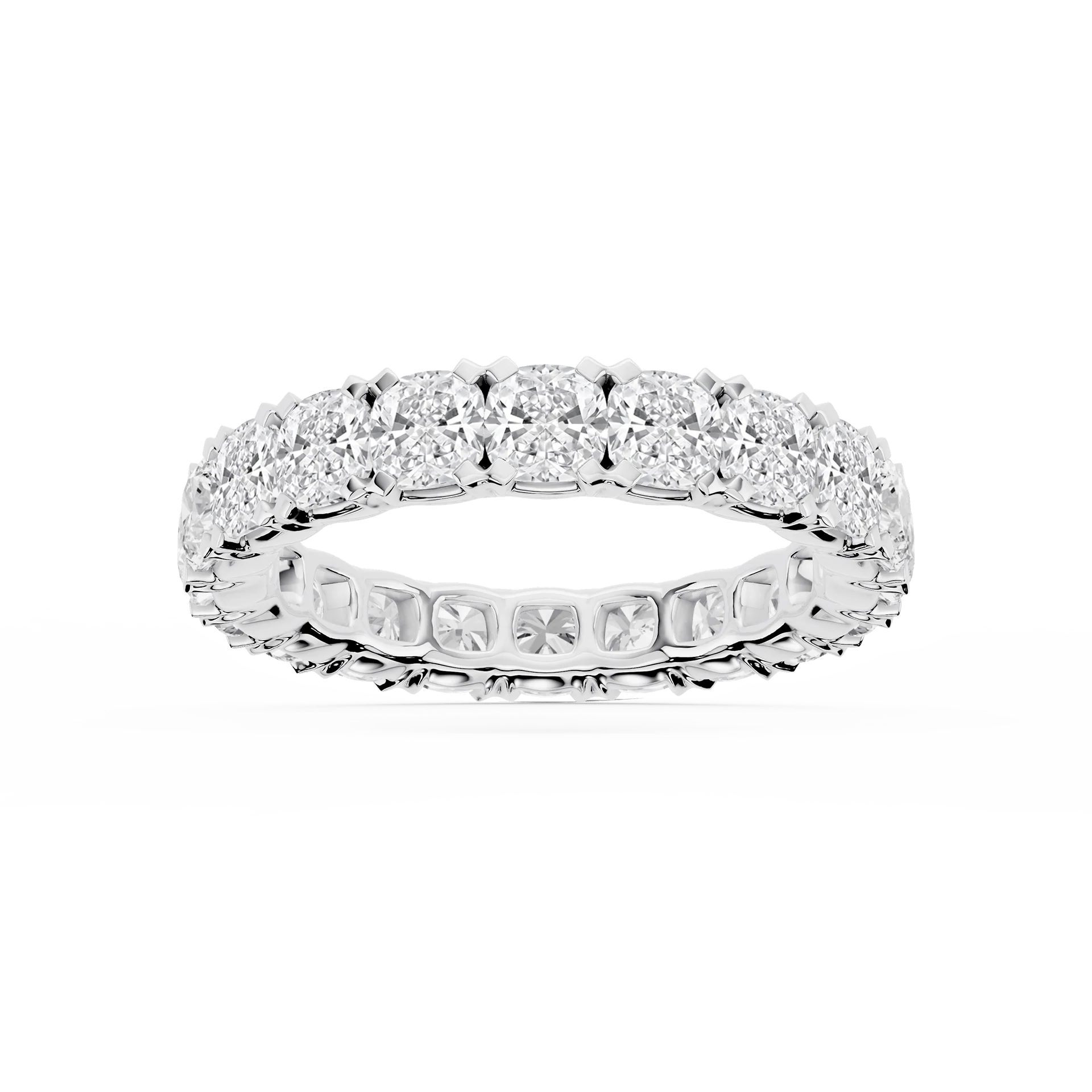 Lovea Morgan Eternity Ring Kissenschliff – Weißgold