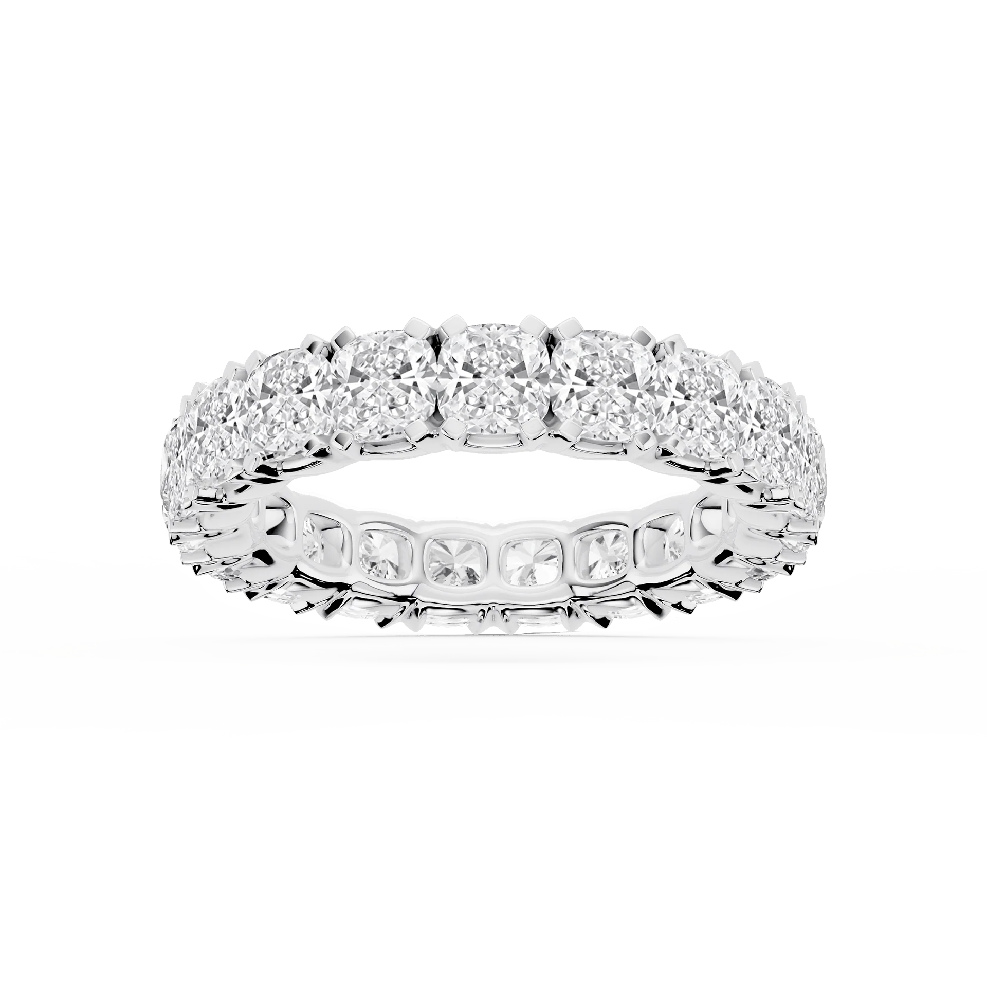 Lovea Morgan Eternity Ring Kissenschliff – Weißgold