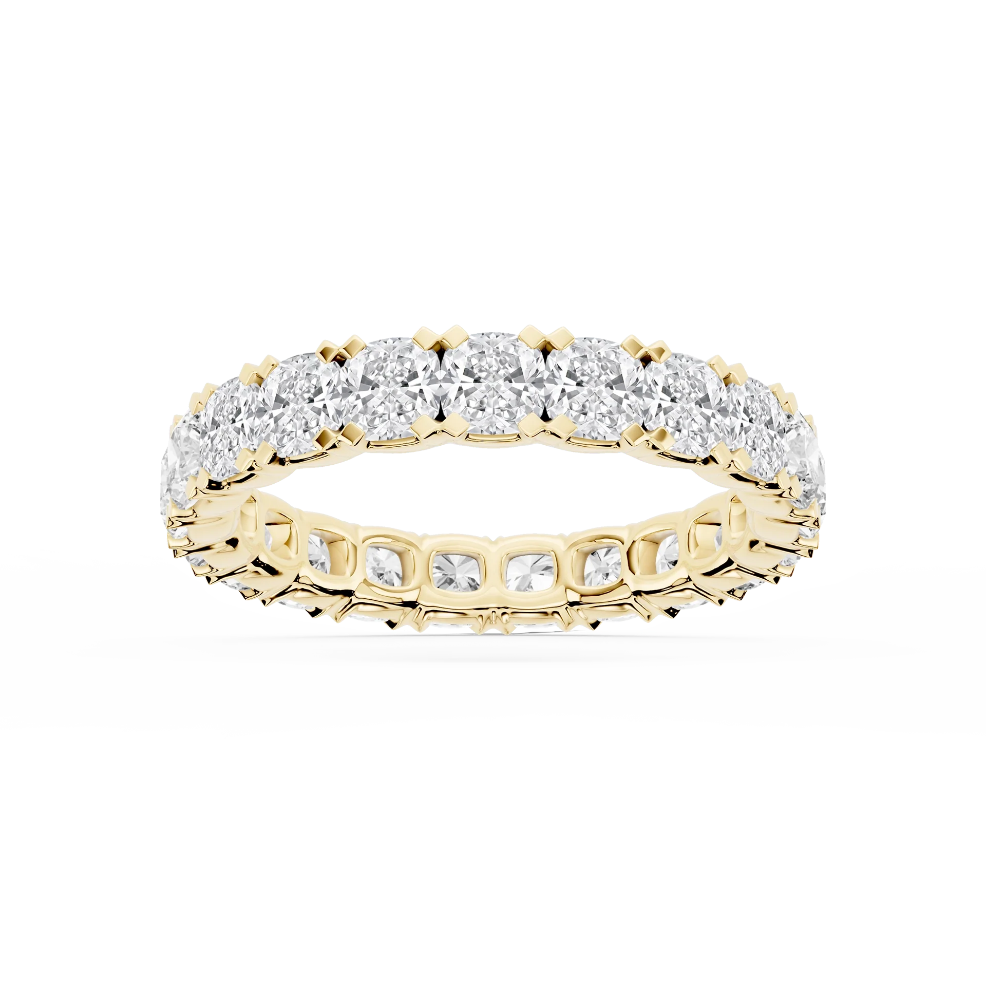 Lovea Morgan Eternity Ring Kissenschliff – Gelbgold
