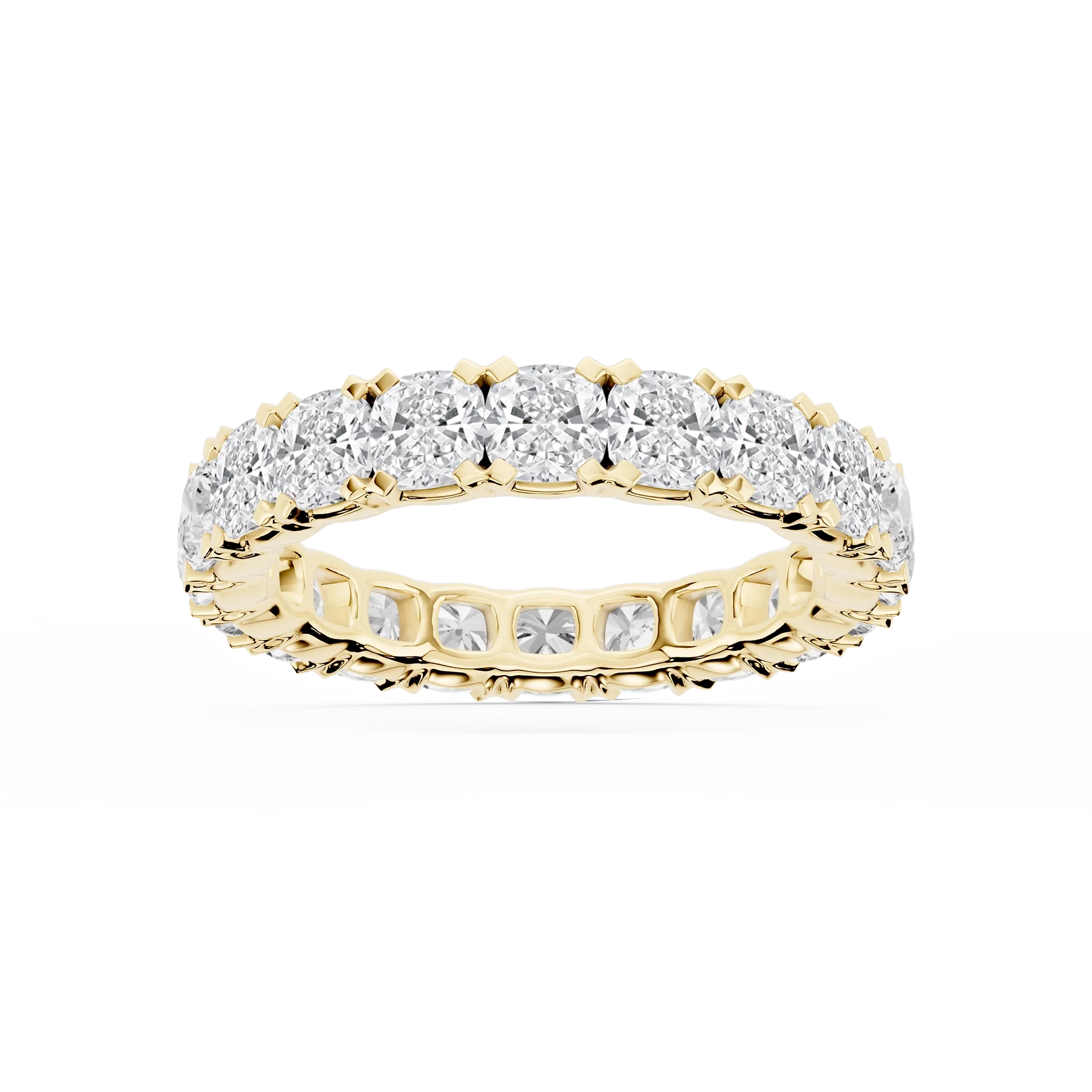 Lovea Morgan Eternity Ring Kissenschliff – Gelbgold