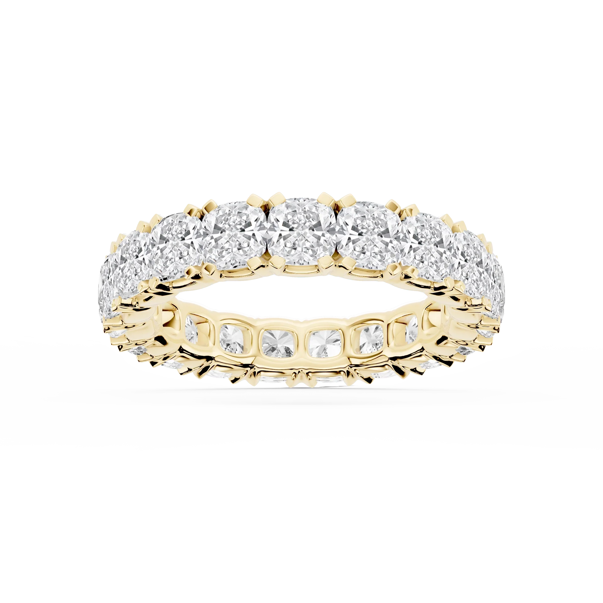 Lovea Morgan Eternity Ring Kissenschliff – Gelbgold