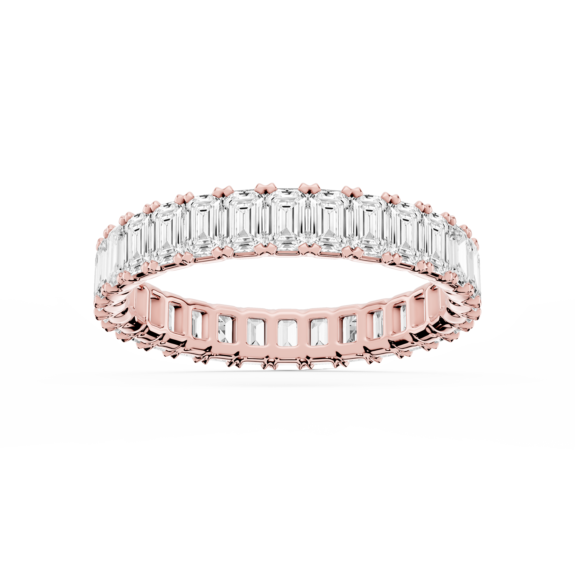 Lovea Morgan Eternity Ring Smaragdschliff – Roségold