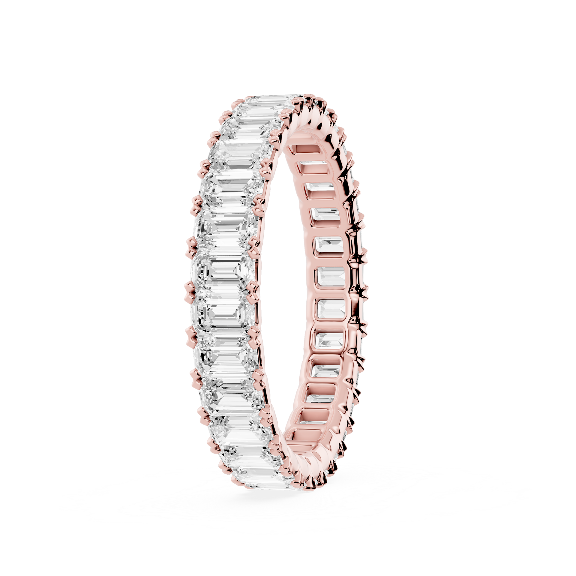 Lovea Morgan Eternity Ring Smaragdschliff – Roségold
