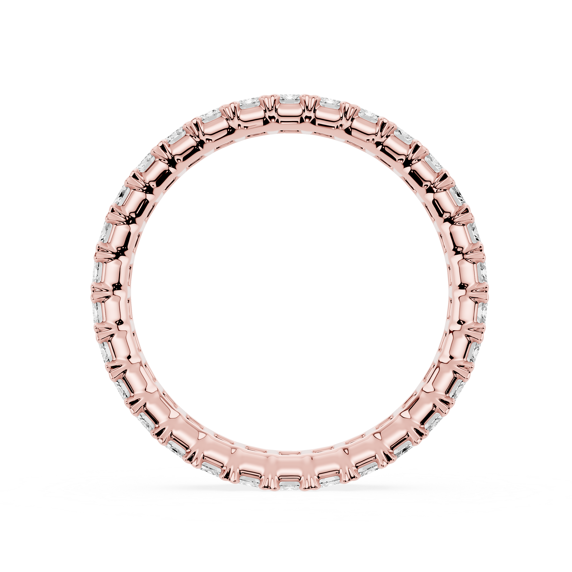 Lovea Morgan Eternity Ring Smaragdschliff – Roségold