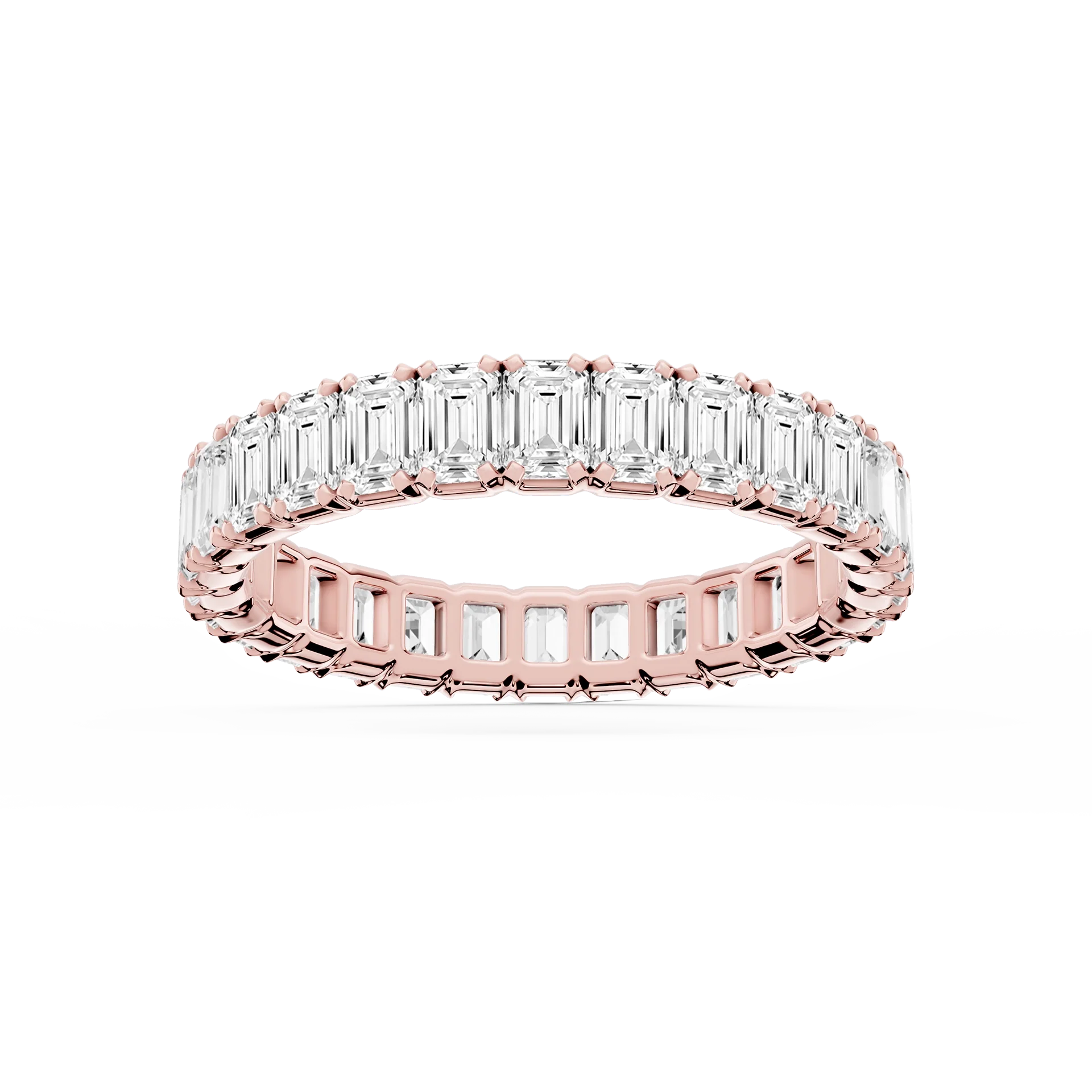 Lovea Morgan Eternity Ring Smaragdschliff – Roségold