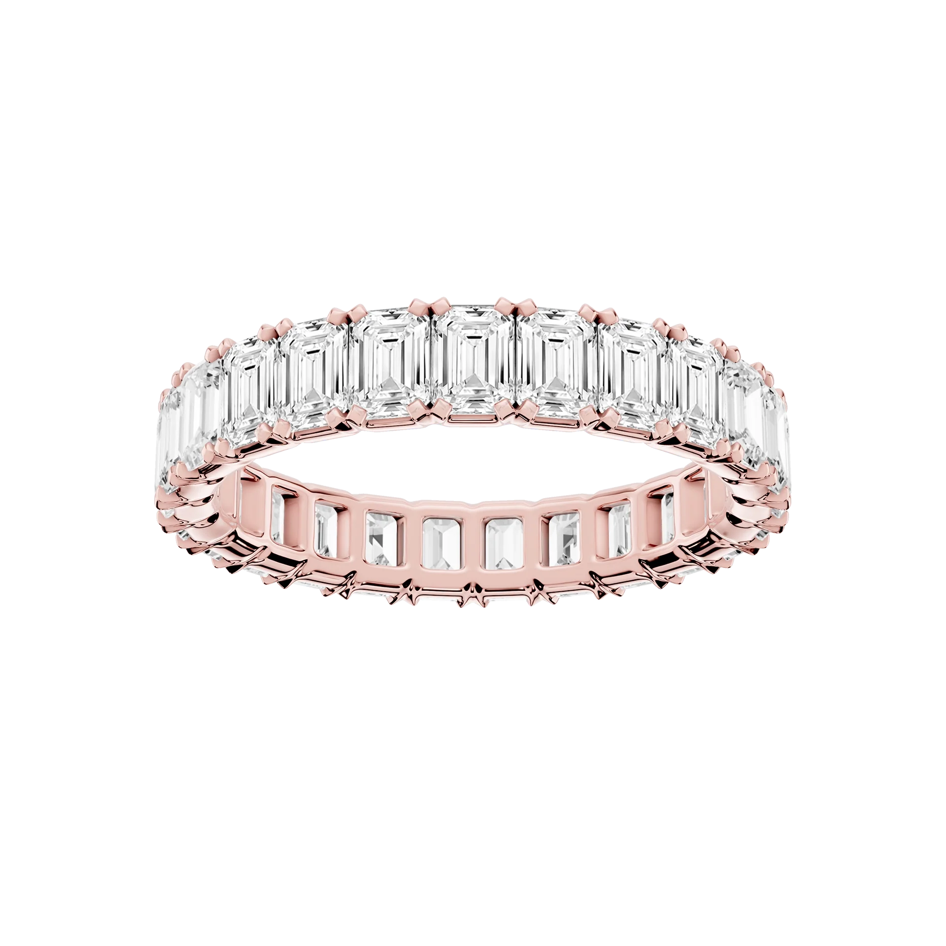 Lovea Morgan Eternity Ring Smaragdschliff – Roségold