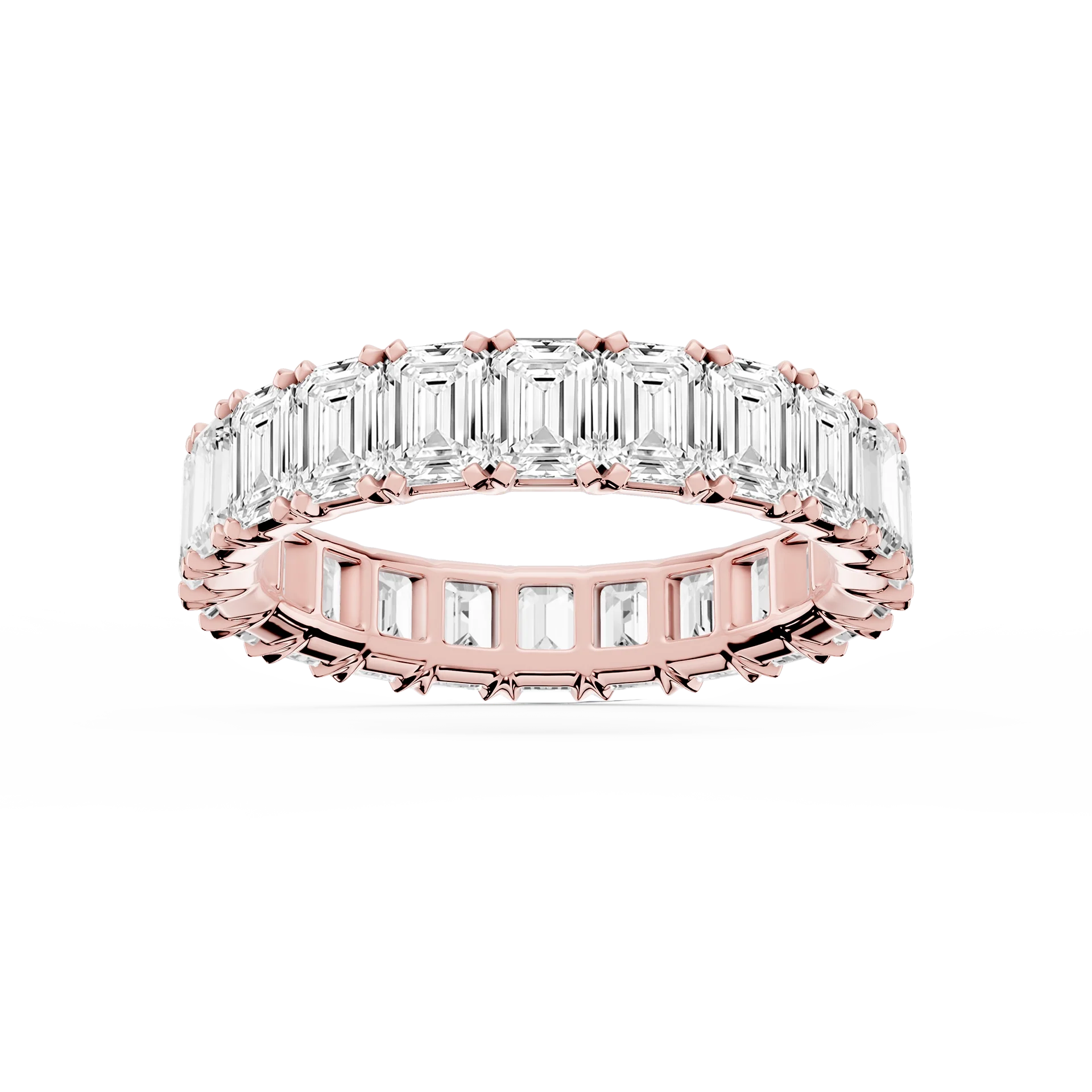 Lovea Morgan Eternity Ring Smaragdschliff – Roségold
