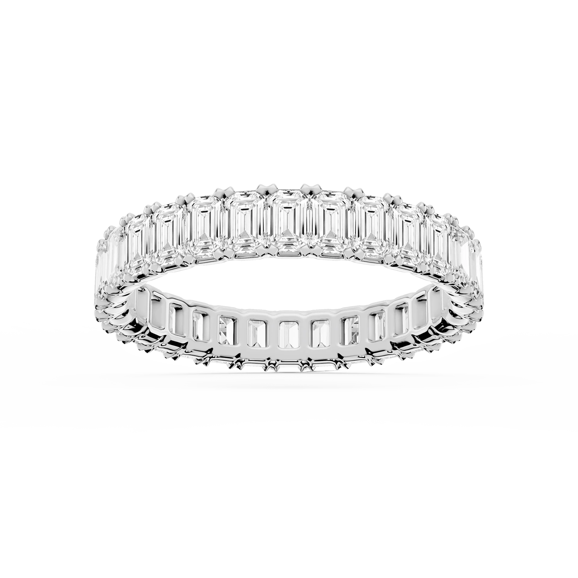 Lovea Morgan Eternity Ring Smaragdschliff – Weißgold