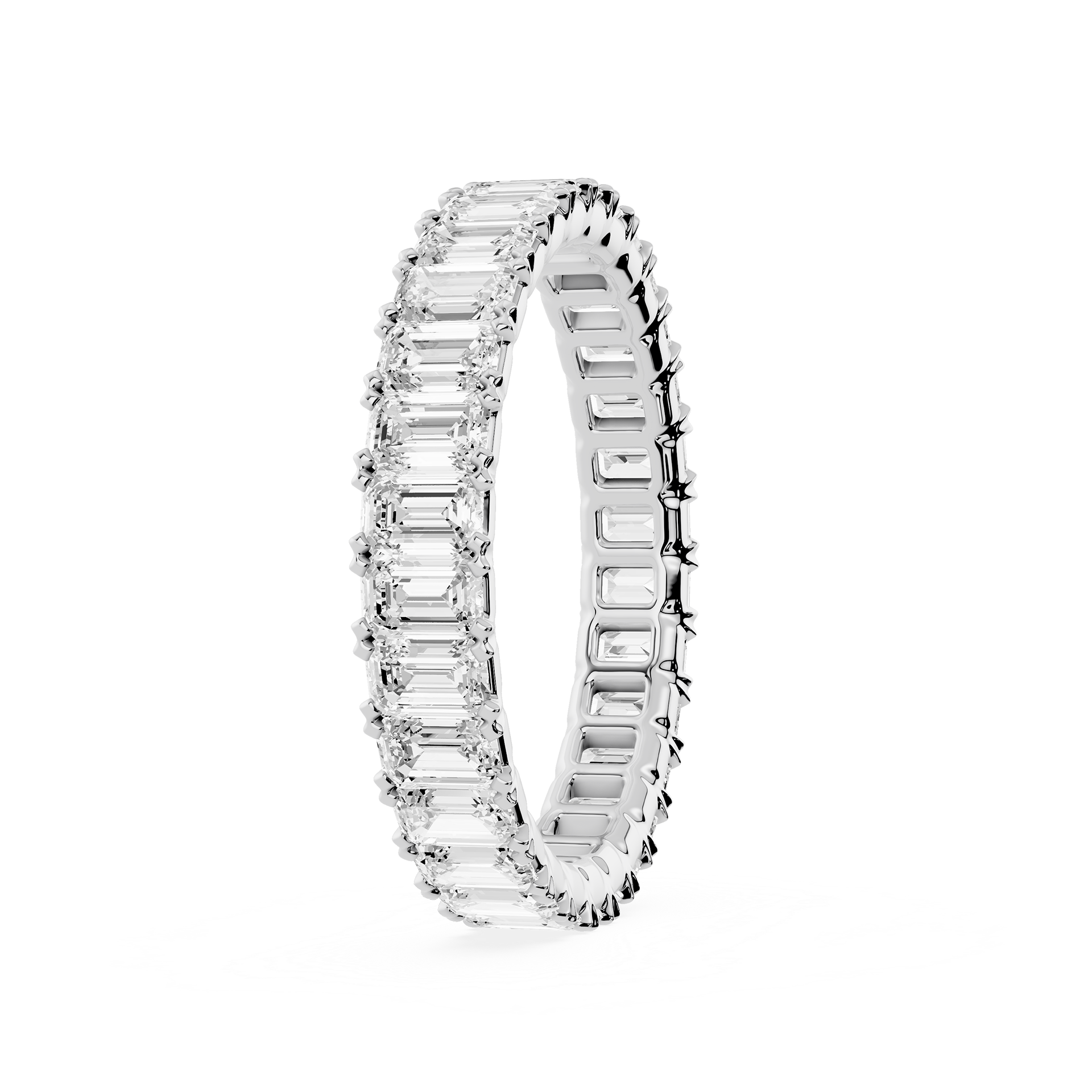 Lovea Morgan Eternity Ring Smaragdschliff – Weißgold