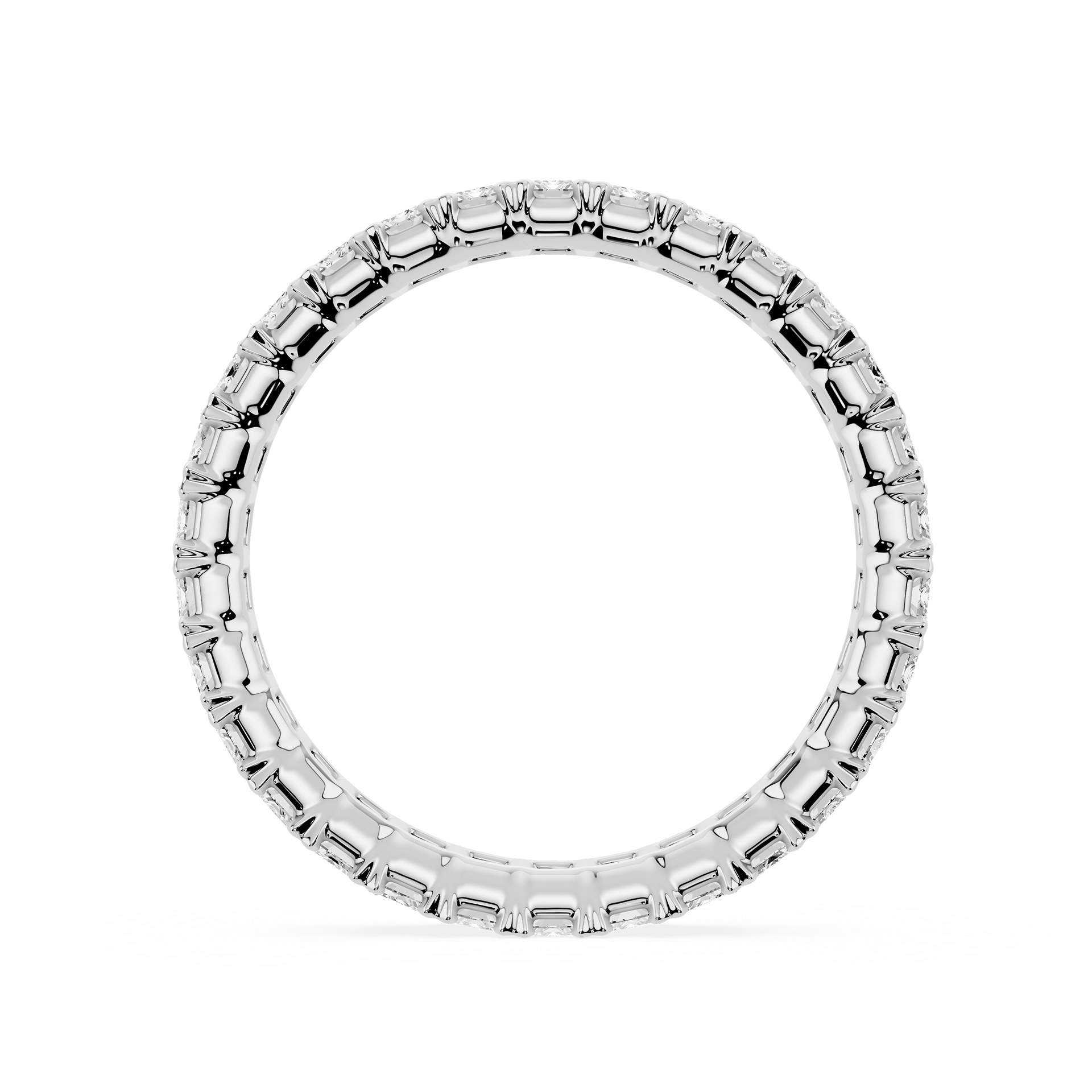 Lovea Morgan Eternity Ring Smaragdschliff – Weißgold