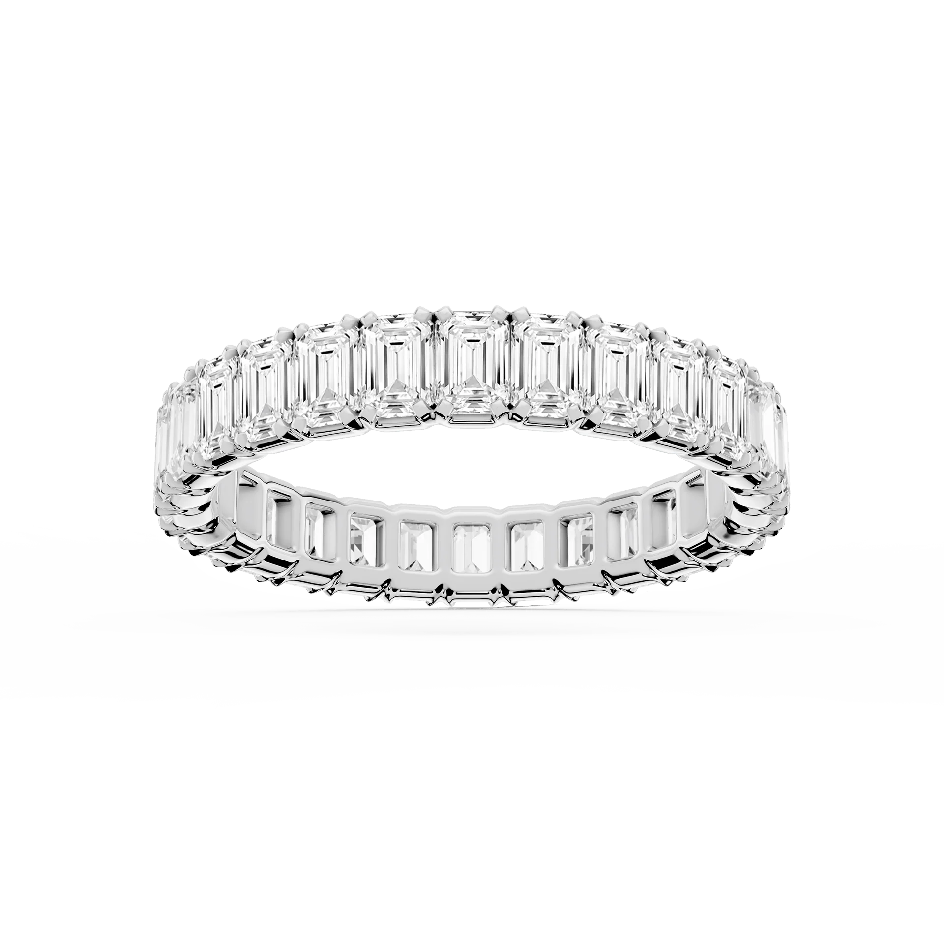 Lovea Morgan Eternity Ring Smaragdschliff – Weißgold