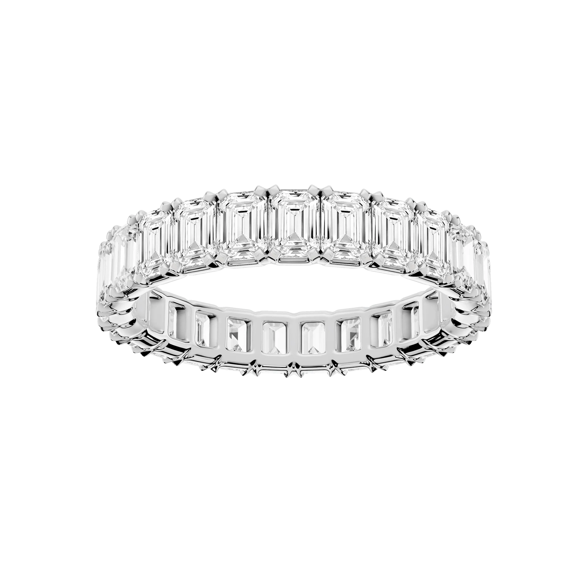 Lovea Morgan Eternity Ring Smaragdschliff – Weißgold