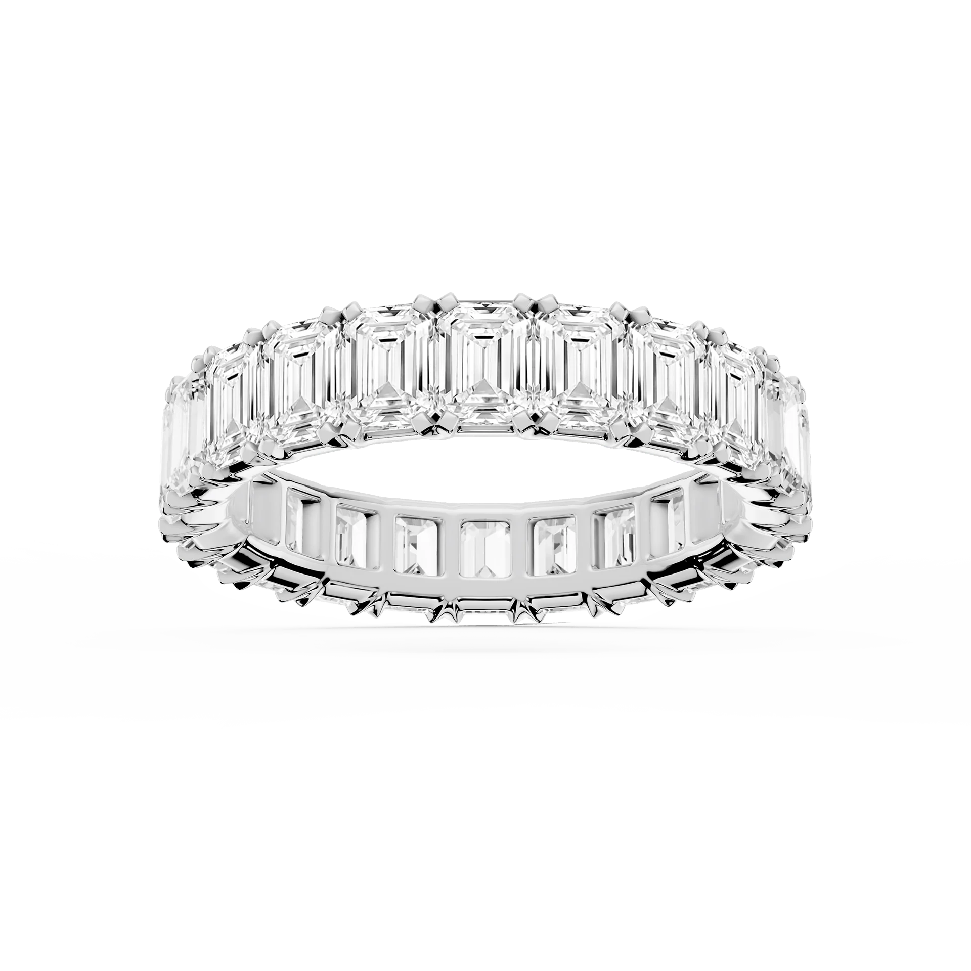 Lovea Morgan Eternity Ring Smaragdschliff – Weißgold