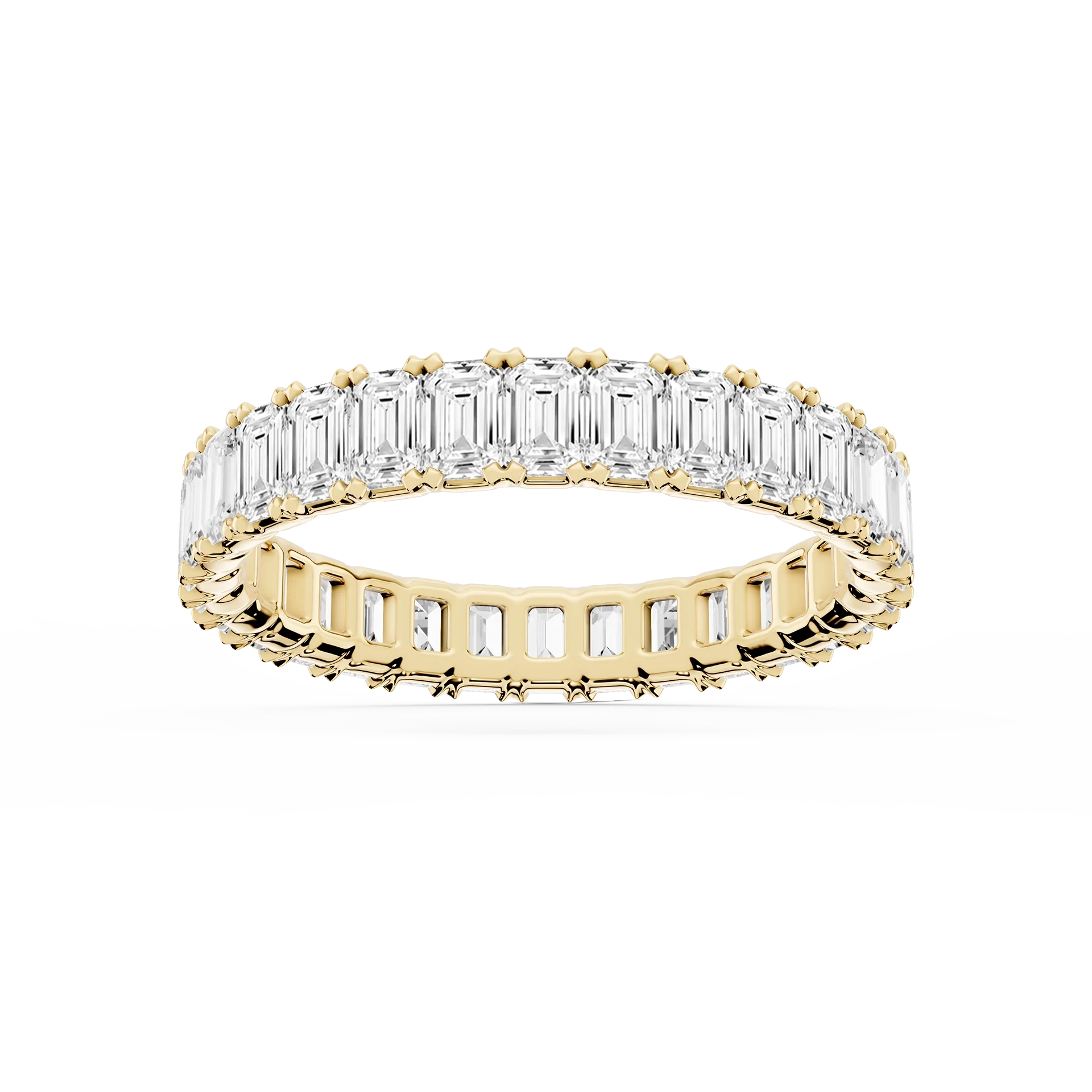 Lovea Morgan Eternity Ring Smaragdschliff – Gelbgold
