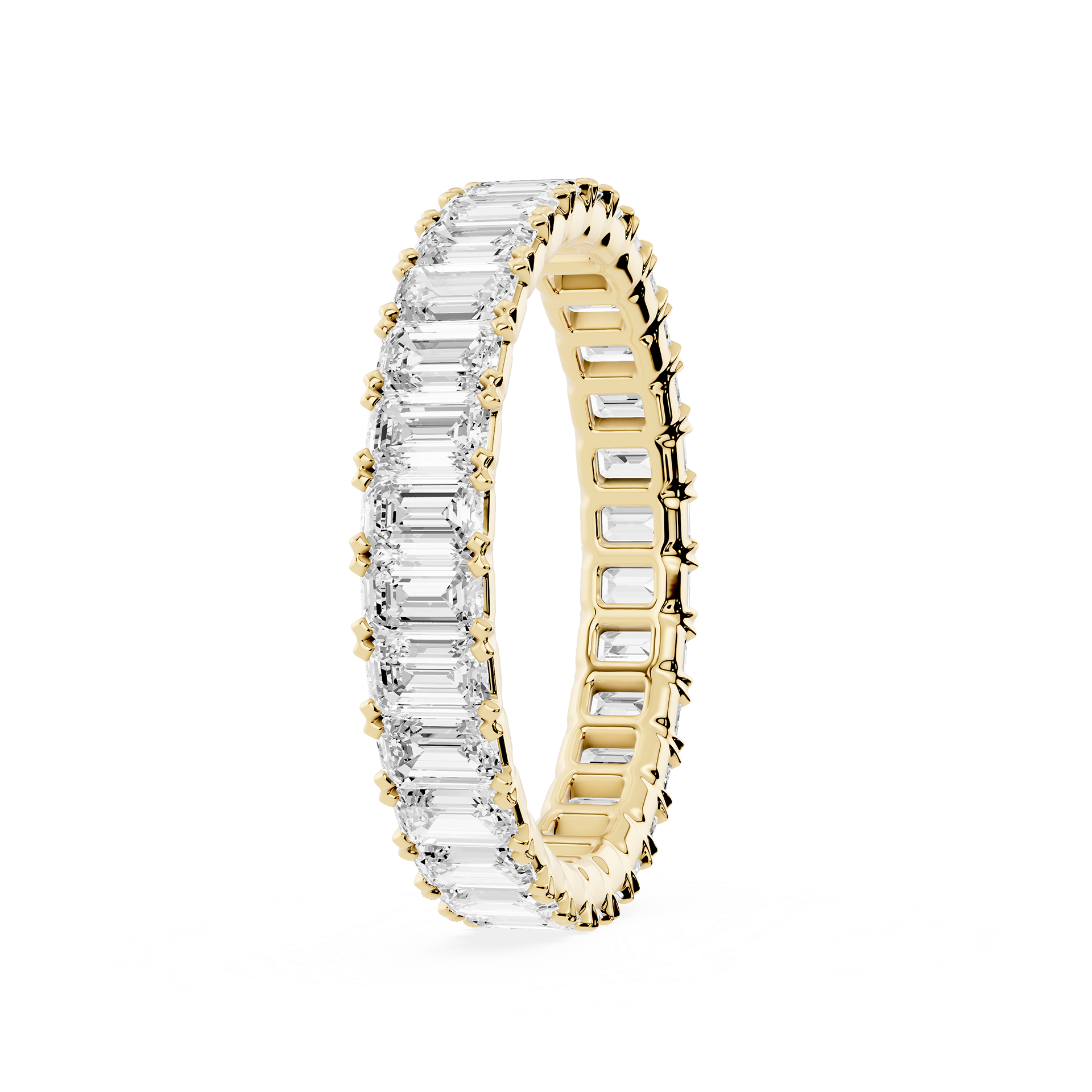Lovea Morgan Eternity Ring Smaragdschliff – Gelbgold