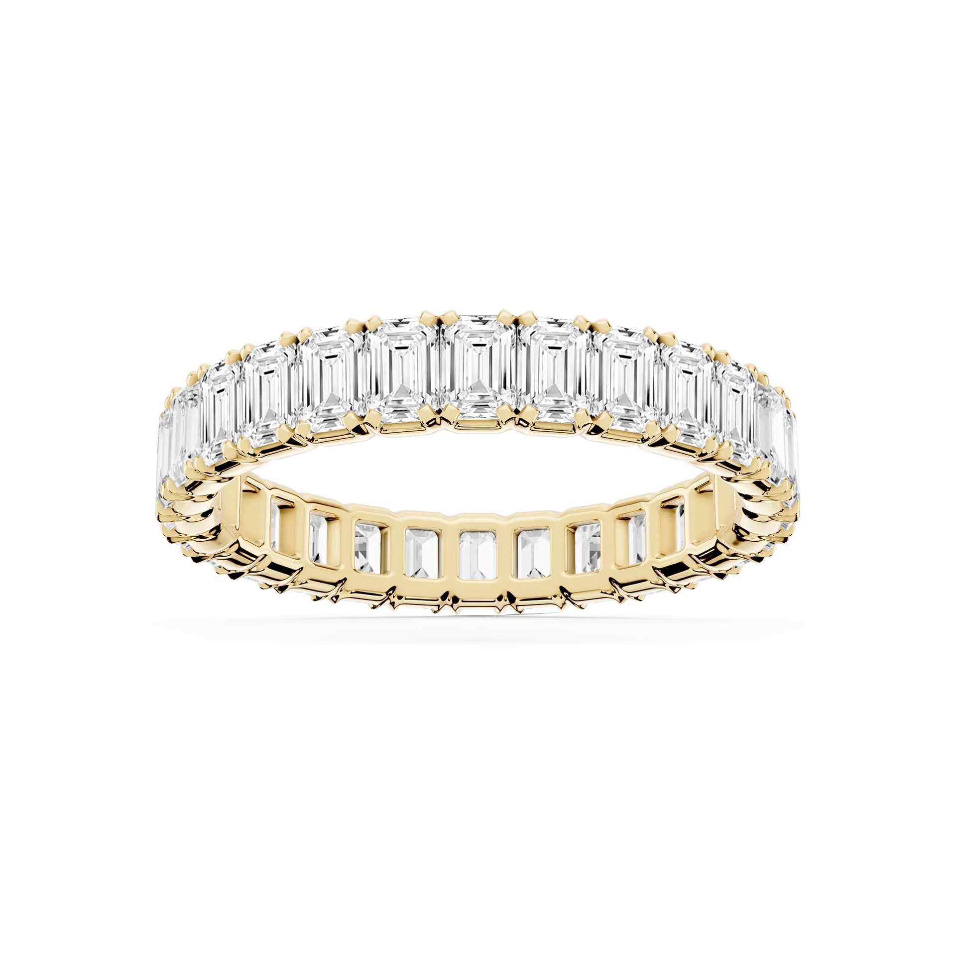 Lovea Morgan Eternity Ring Smaragdschliff – Gelbgold