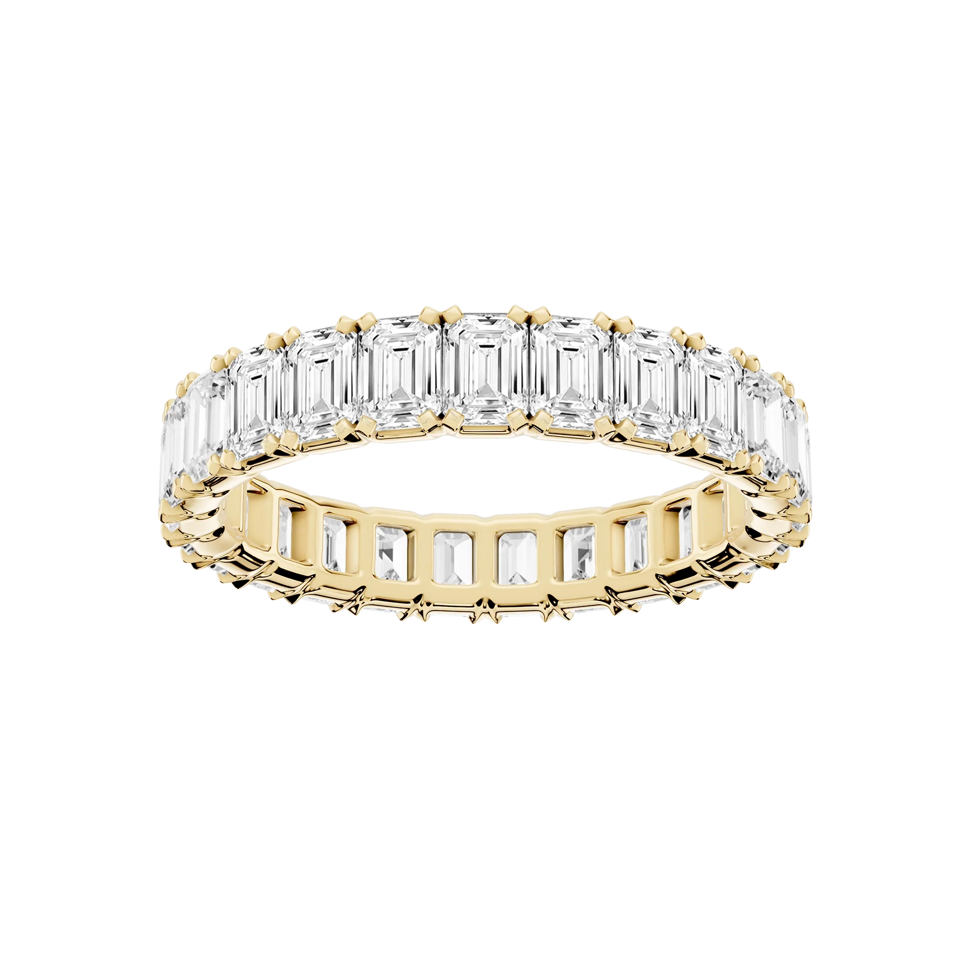 Lovea Morgan Eternity Ring Smaragdschliff – Gelbgold