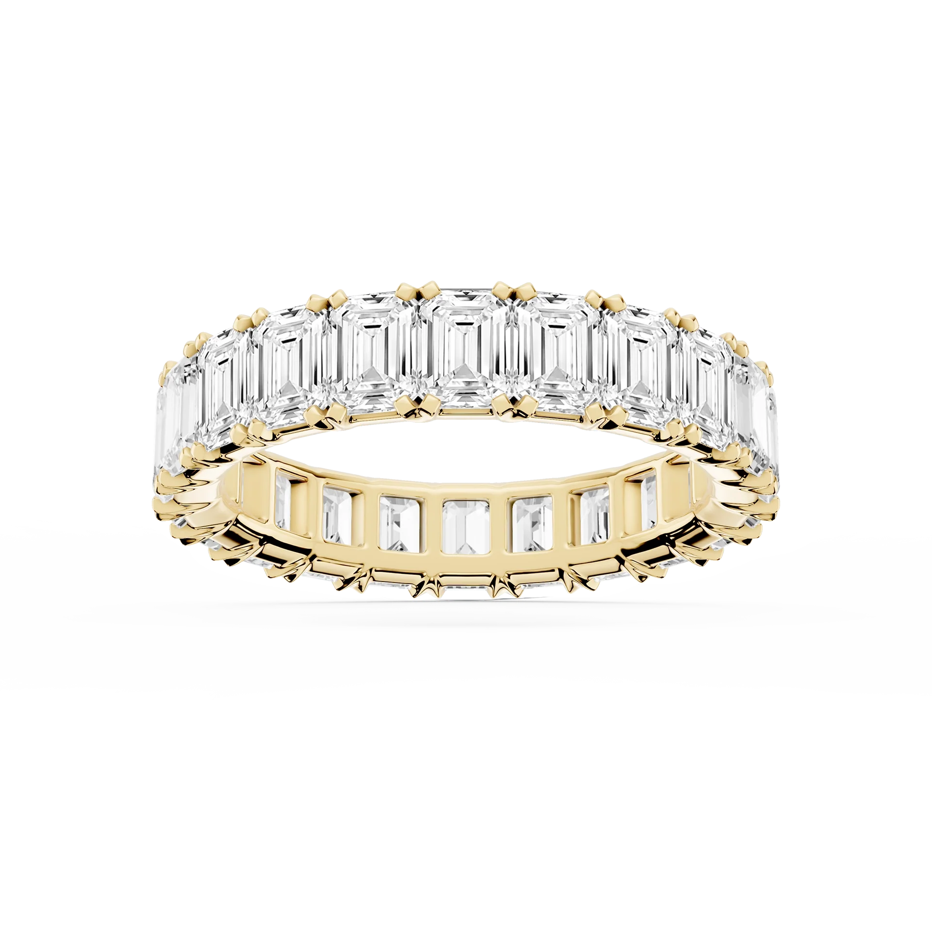 Lovea Morgan Eternity Ring Smaragdschliff – Gelbgold