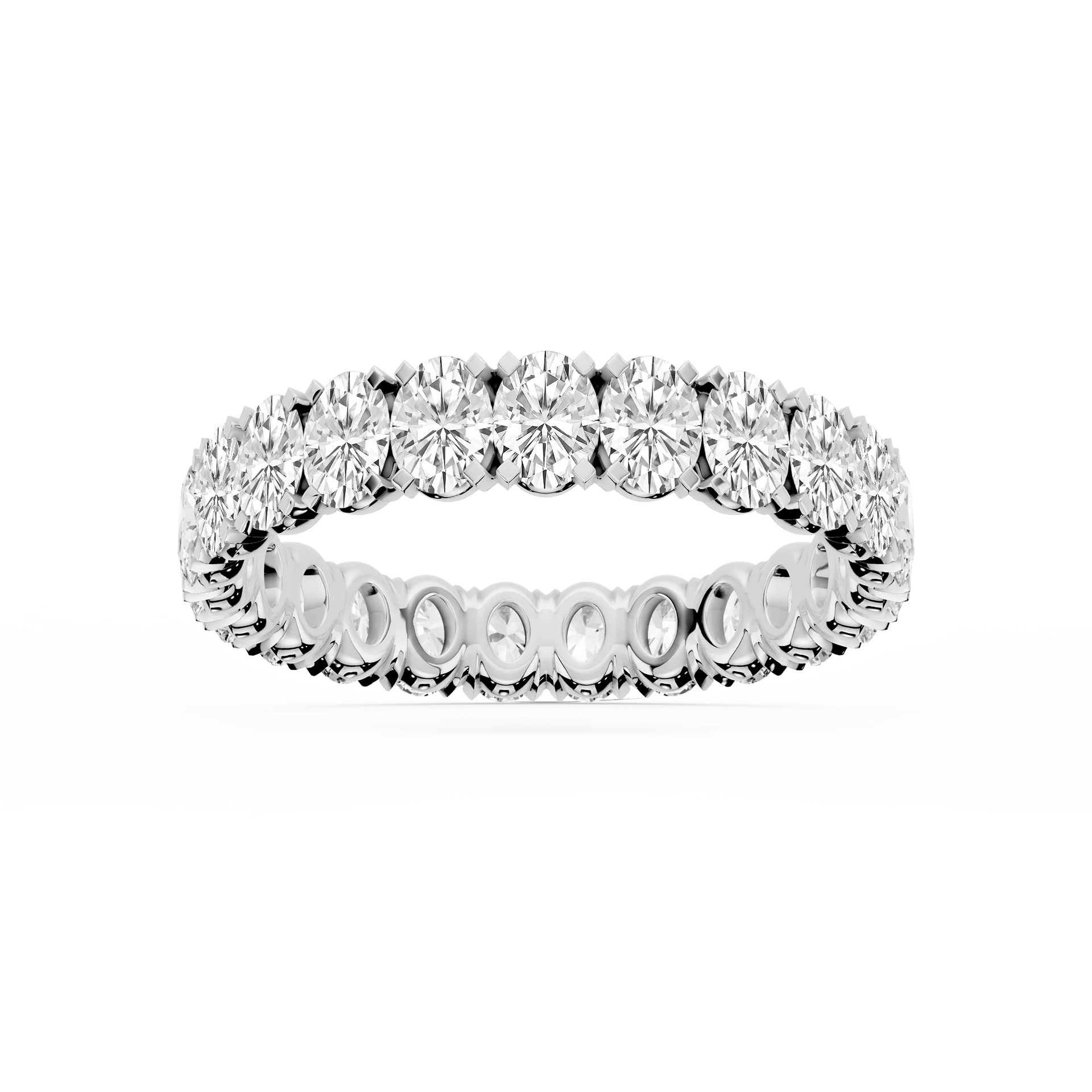 Lovea Morgan Eternity Ring Ovalschliff – Weißgold