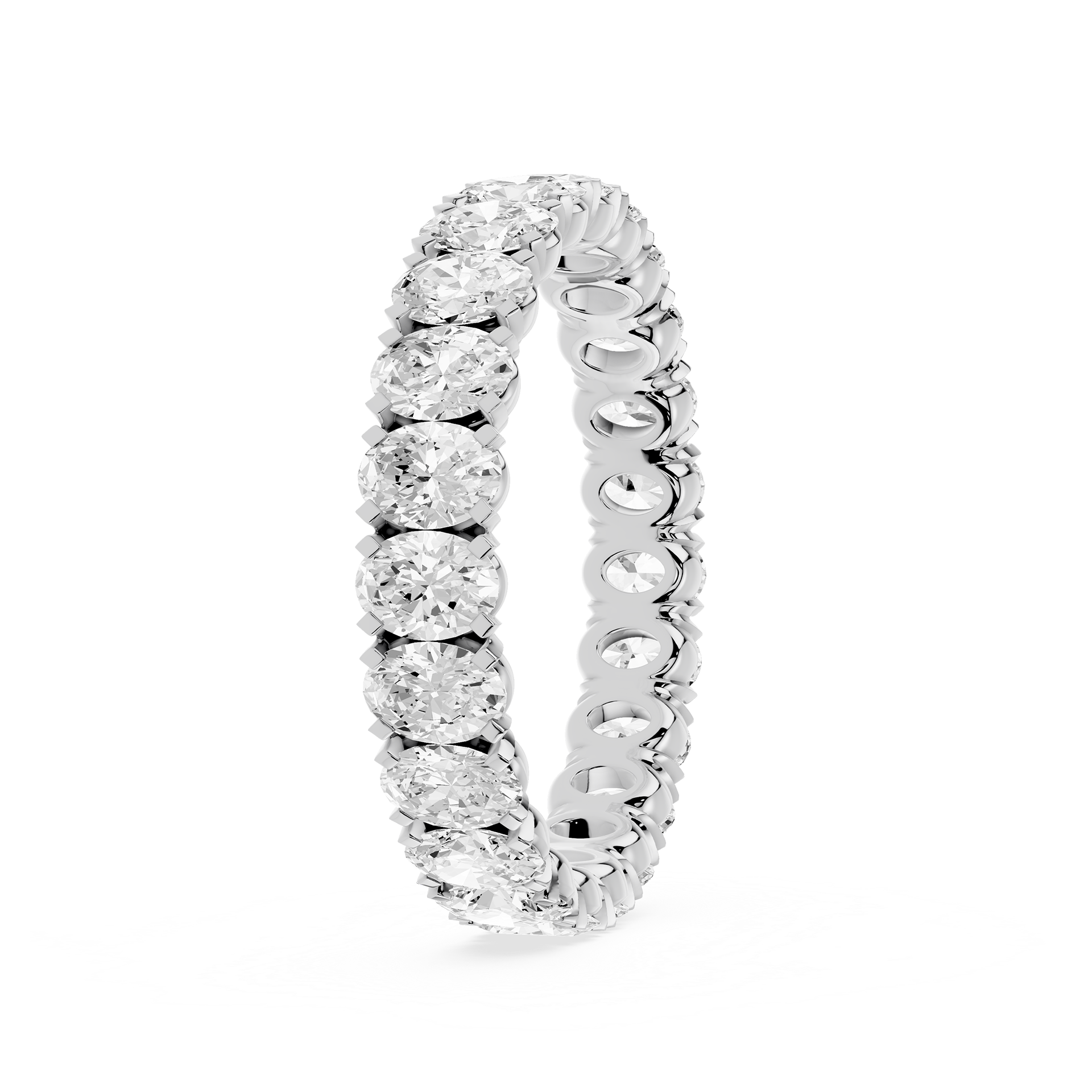 Lovea Morgan Eternity Ring Ovalschliff – Weißgold