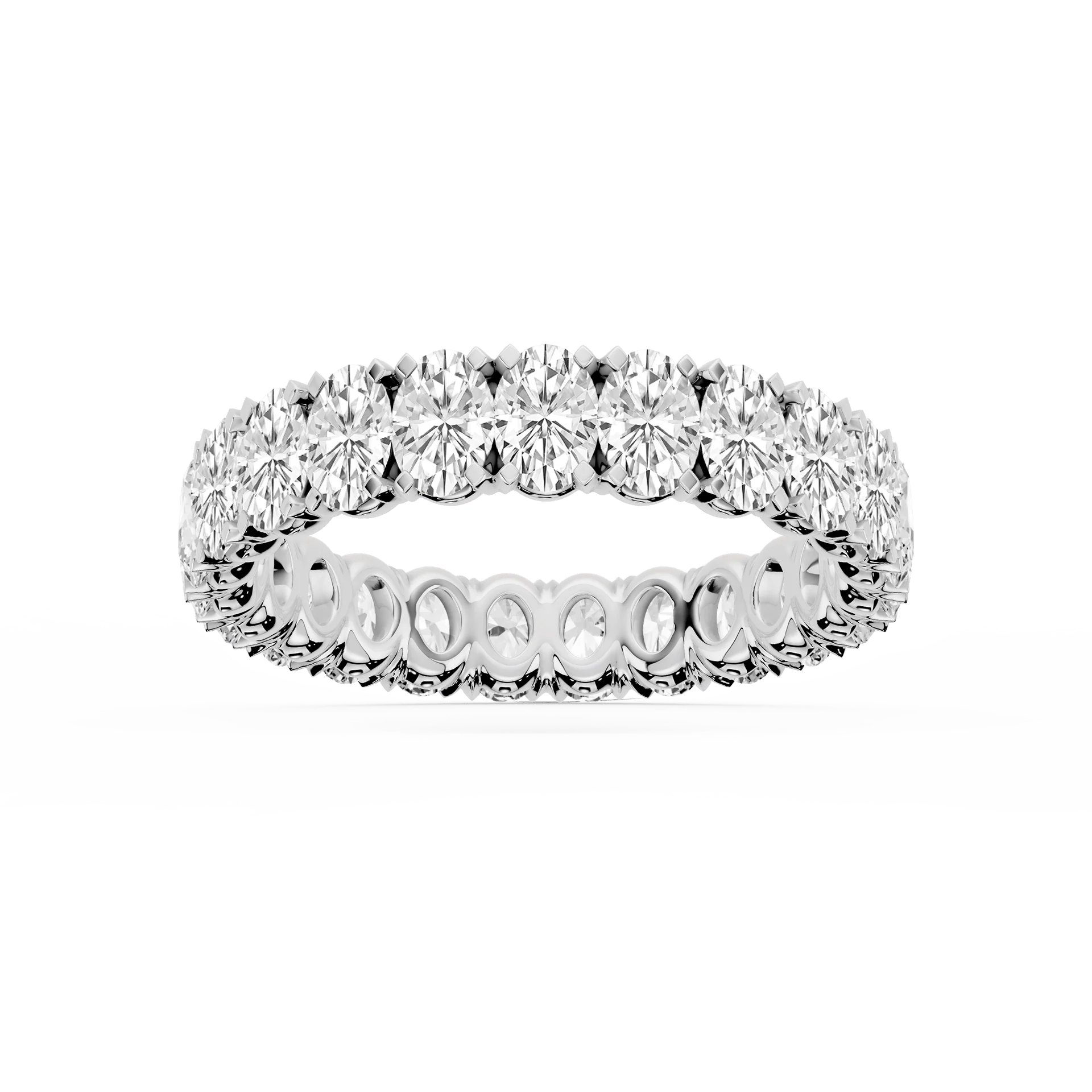 Lovea Morgan Eternity Ring Ovalschliff – Weißgold