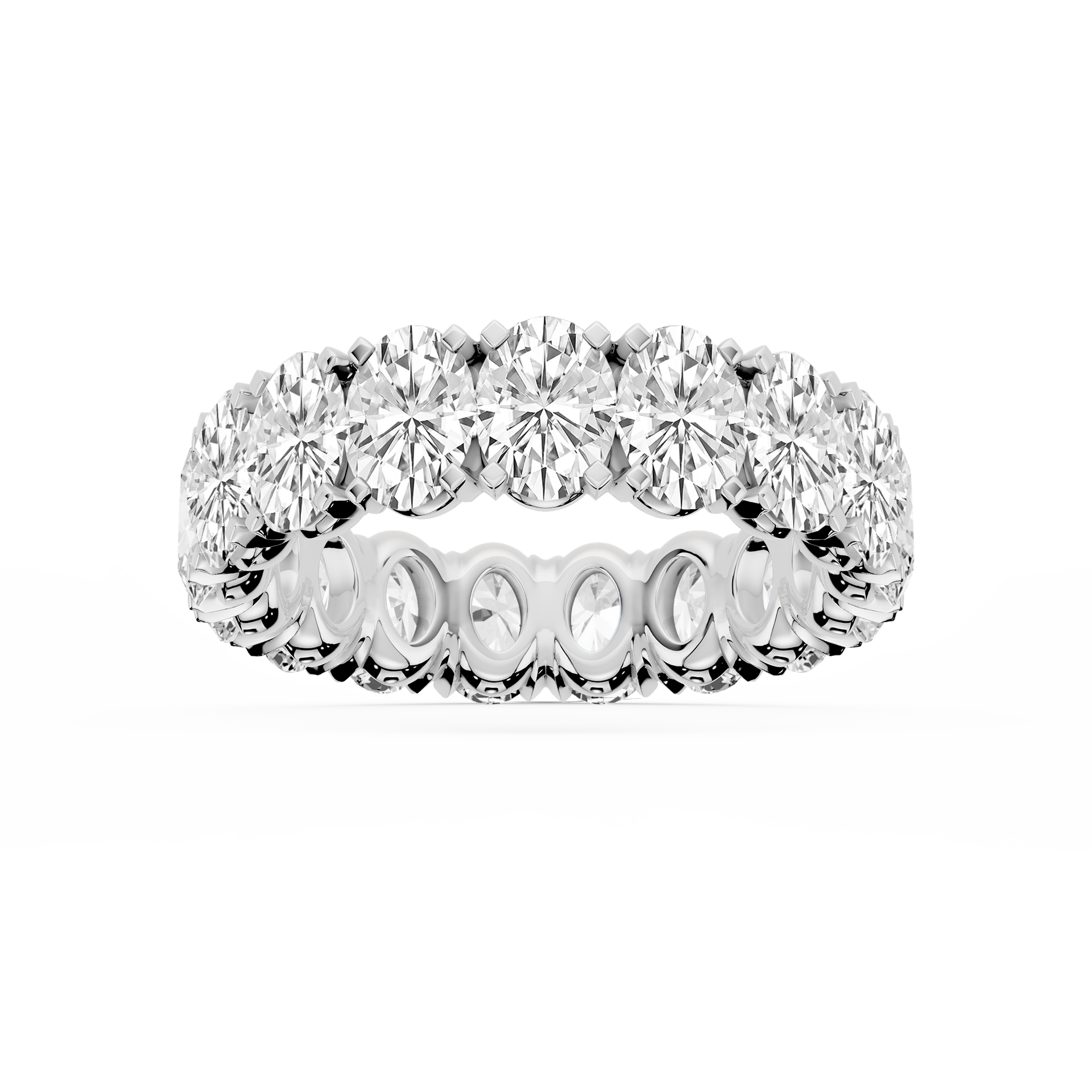 Lovea Morgan Eternity Ring Ovalschliff – Weißgold