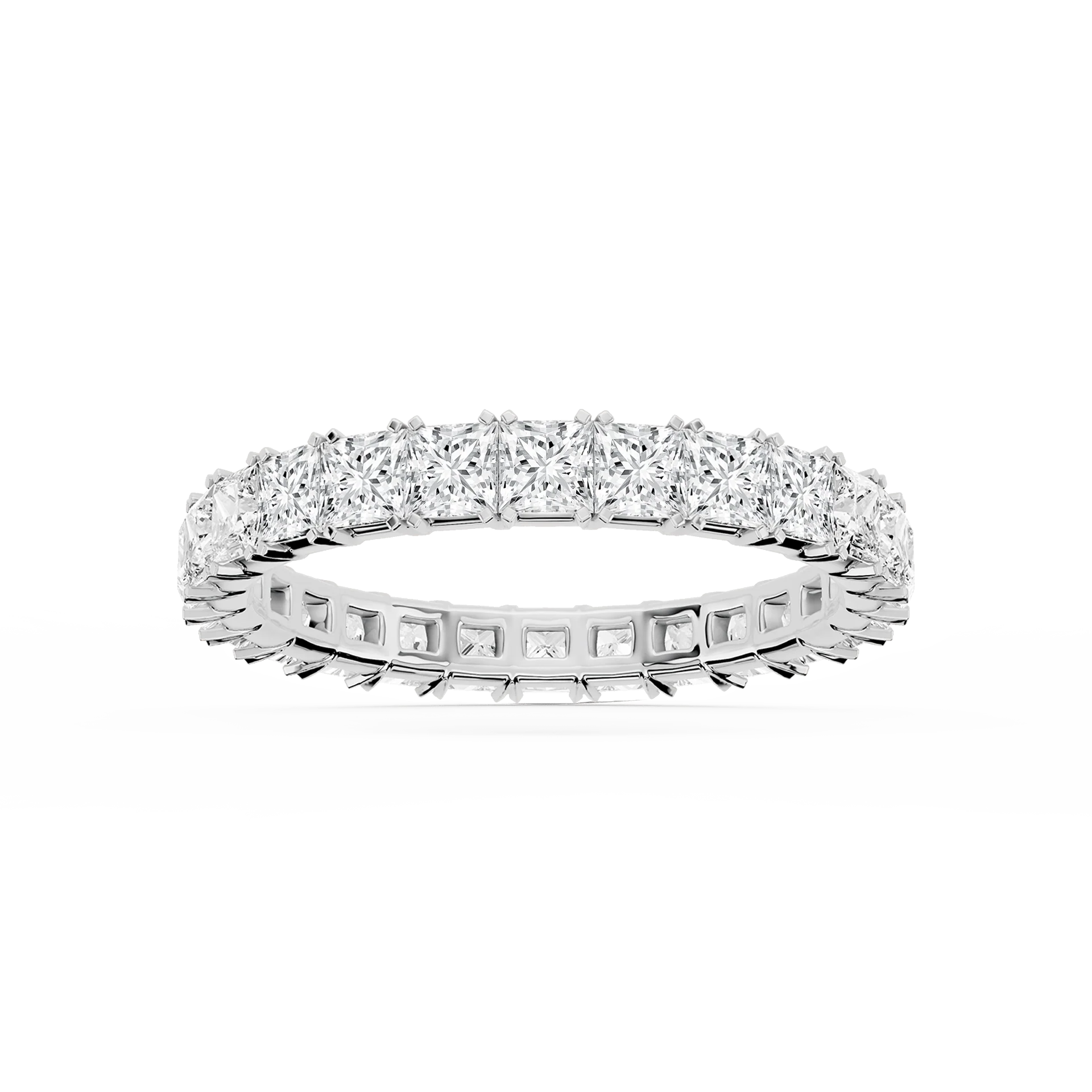 Lovea Morgan Eternity Ring Prinzessschliff – Weißgold