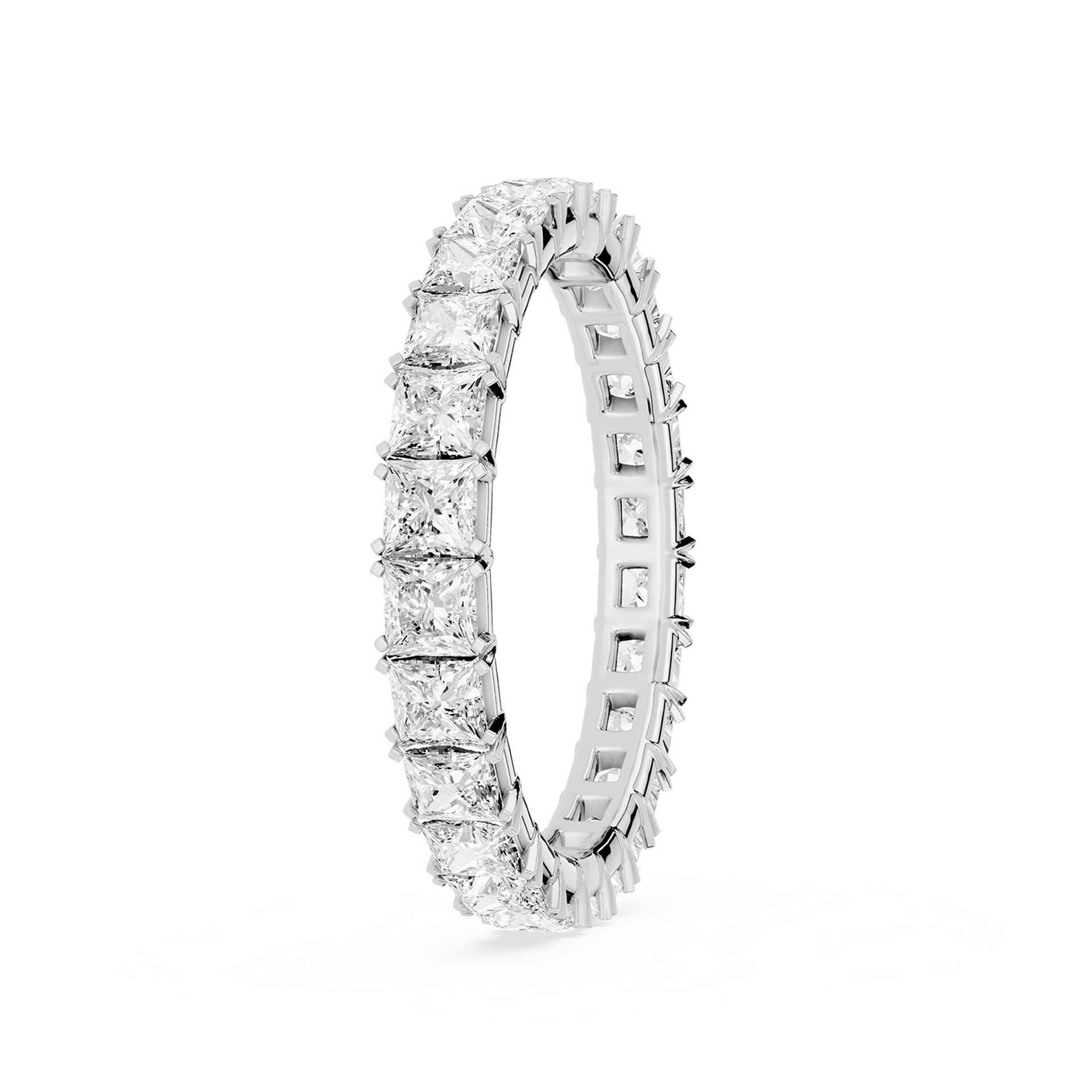 Lovea Morgan Eternity Ring Prinzessschliff – Weißgold