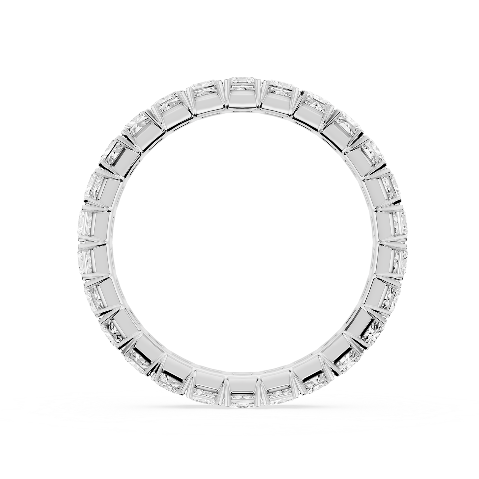 Lovea Morgan Eternity Ring Prinzessschliff – Weißgold