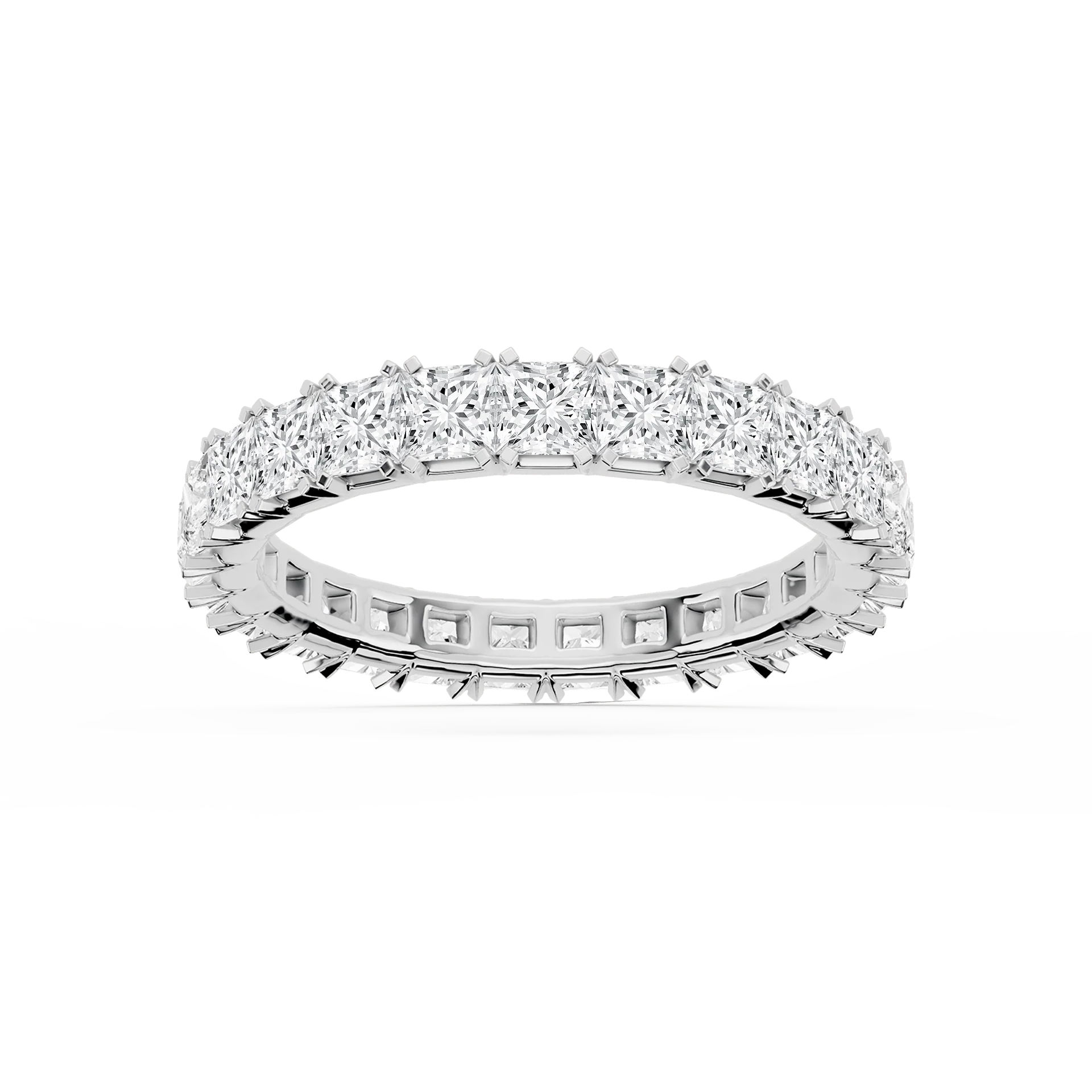 Lovea Morgan Eternity Ring Prinzessschliff – Weißgold