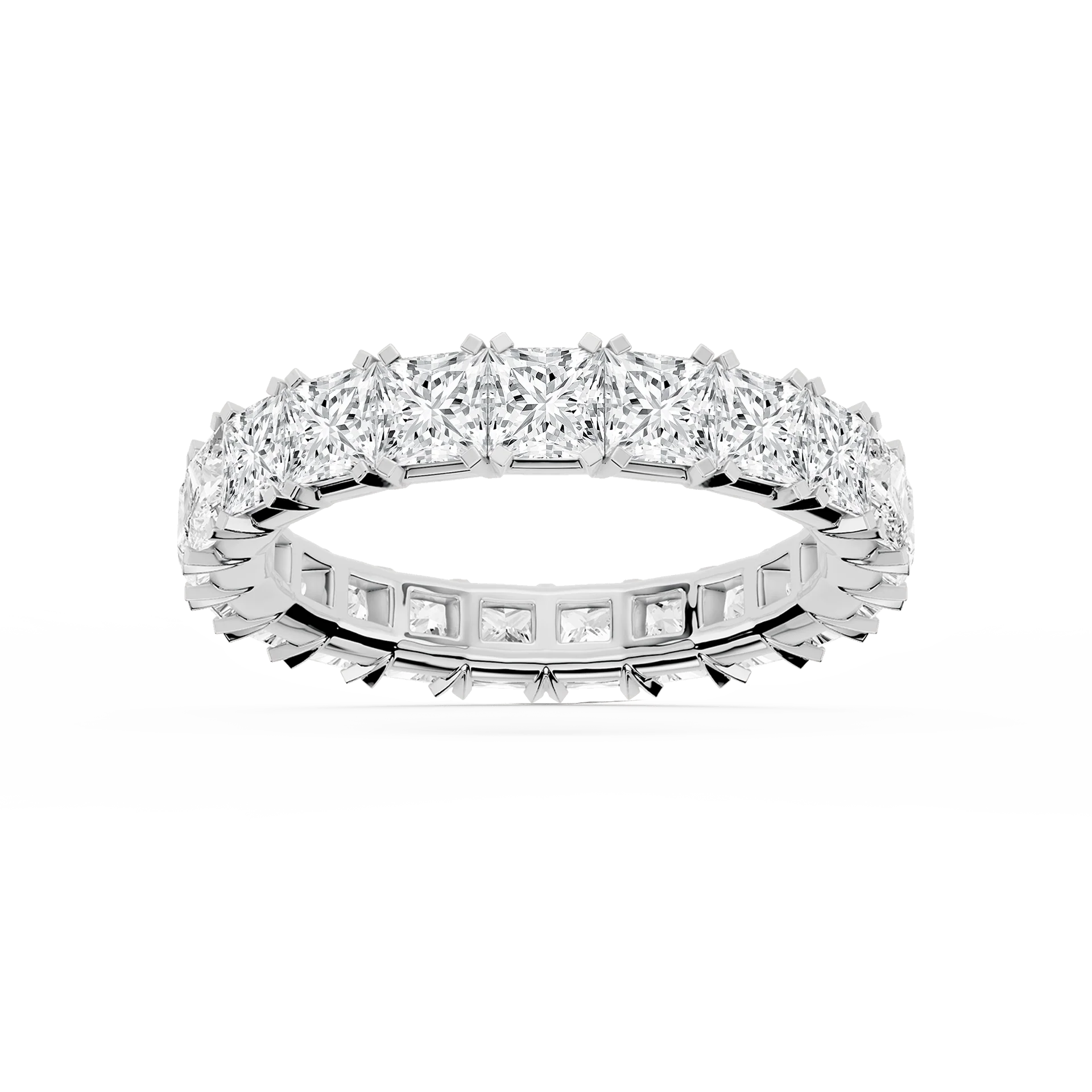 Lovea Morgan Eternity Ring Prinzessschliff – Weißgold