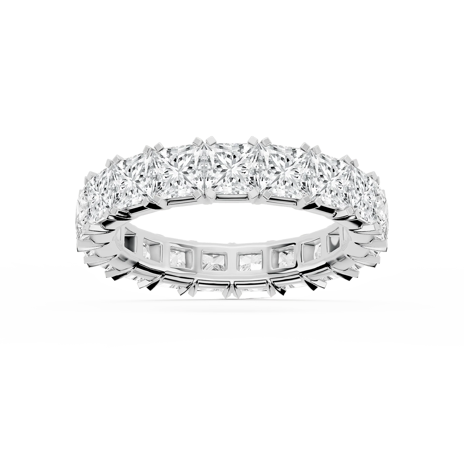 Lovea Morgan Eternity Ring Prinzessschliff – Weißgold