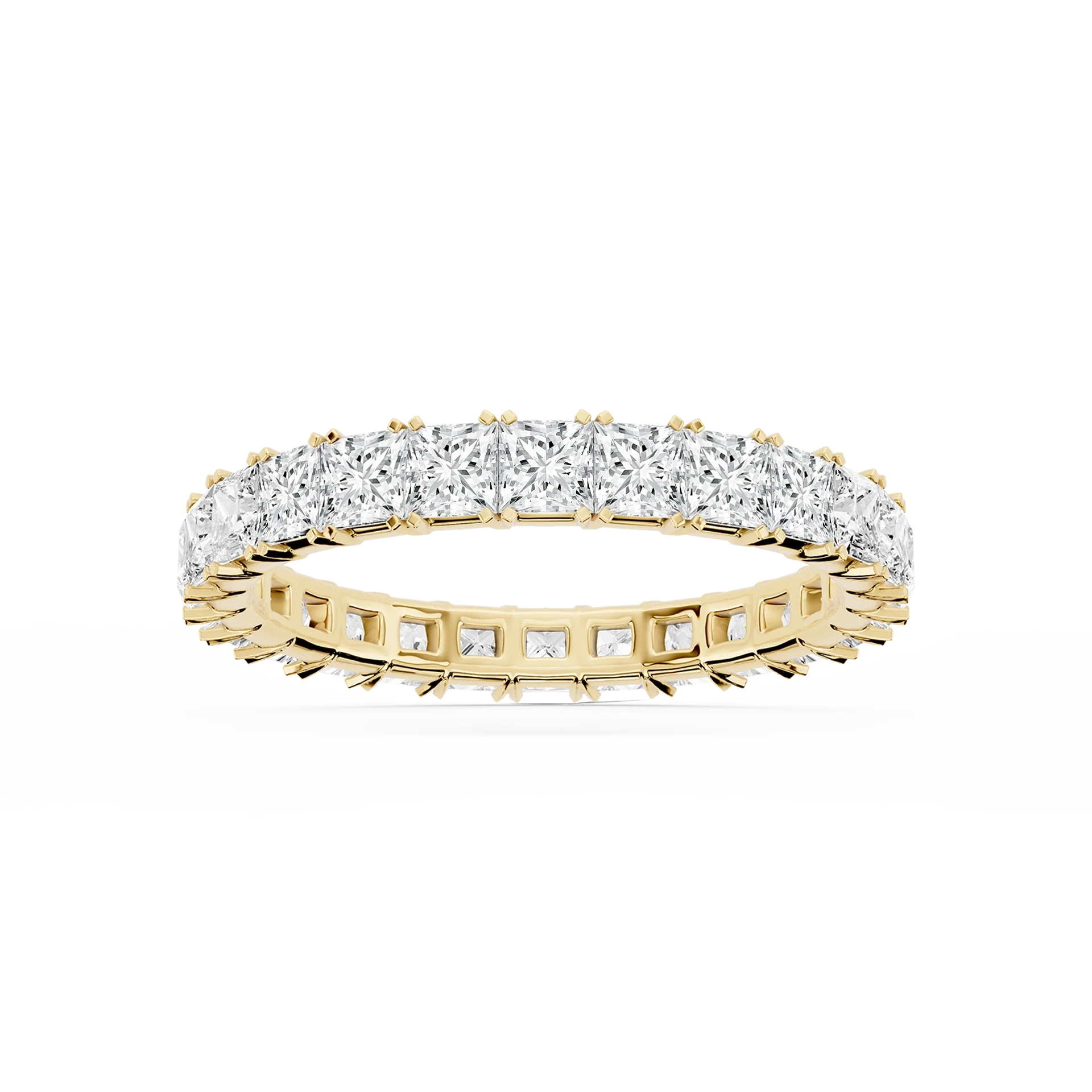 Lovea Morgan Eternity Ring Prinzessschliff – Gelbgold
