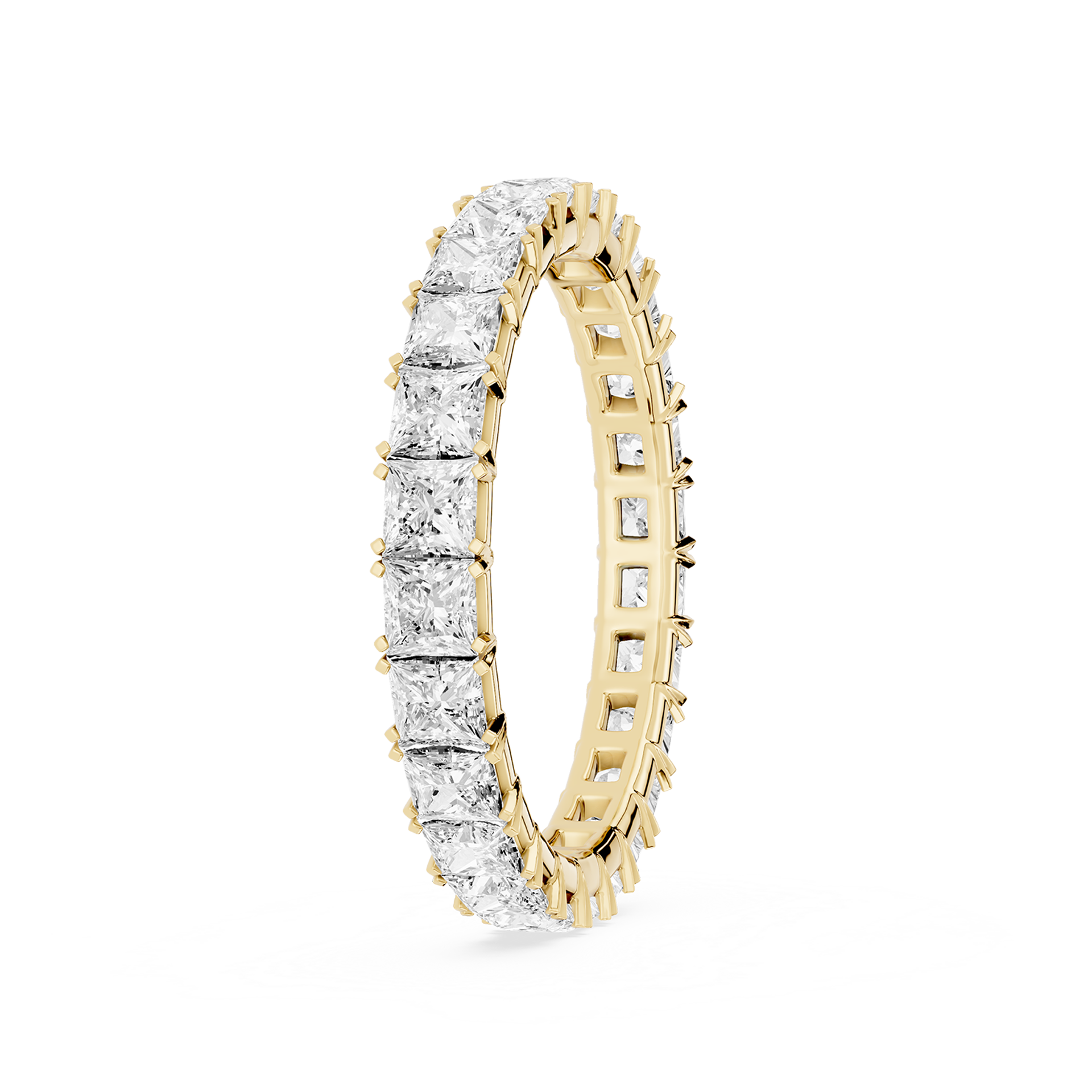 Lovea Morgan Eternity Ring Prinzessschliff – Gelbgold