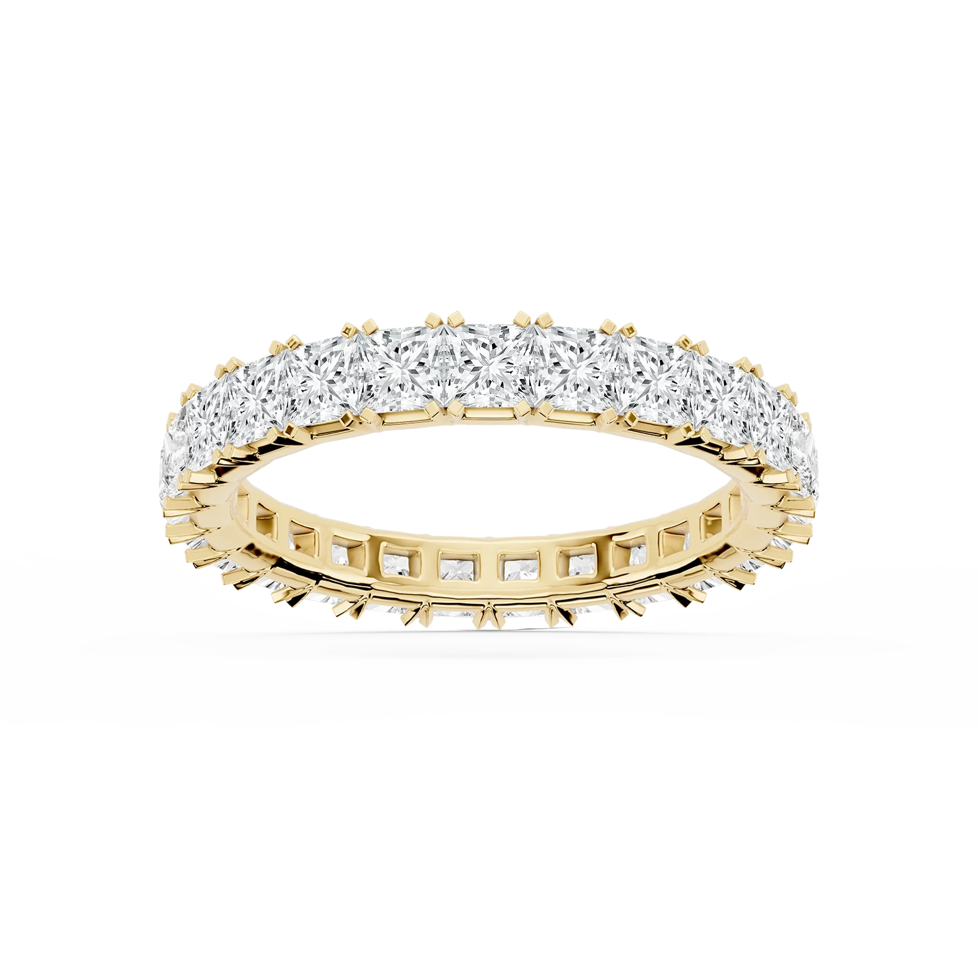 Lovea Morgan Eternity Ring Prinzessschliff – Gelbgold