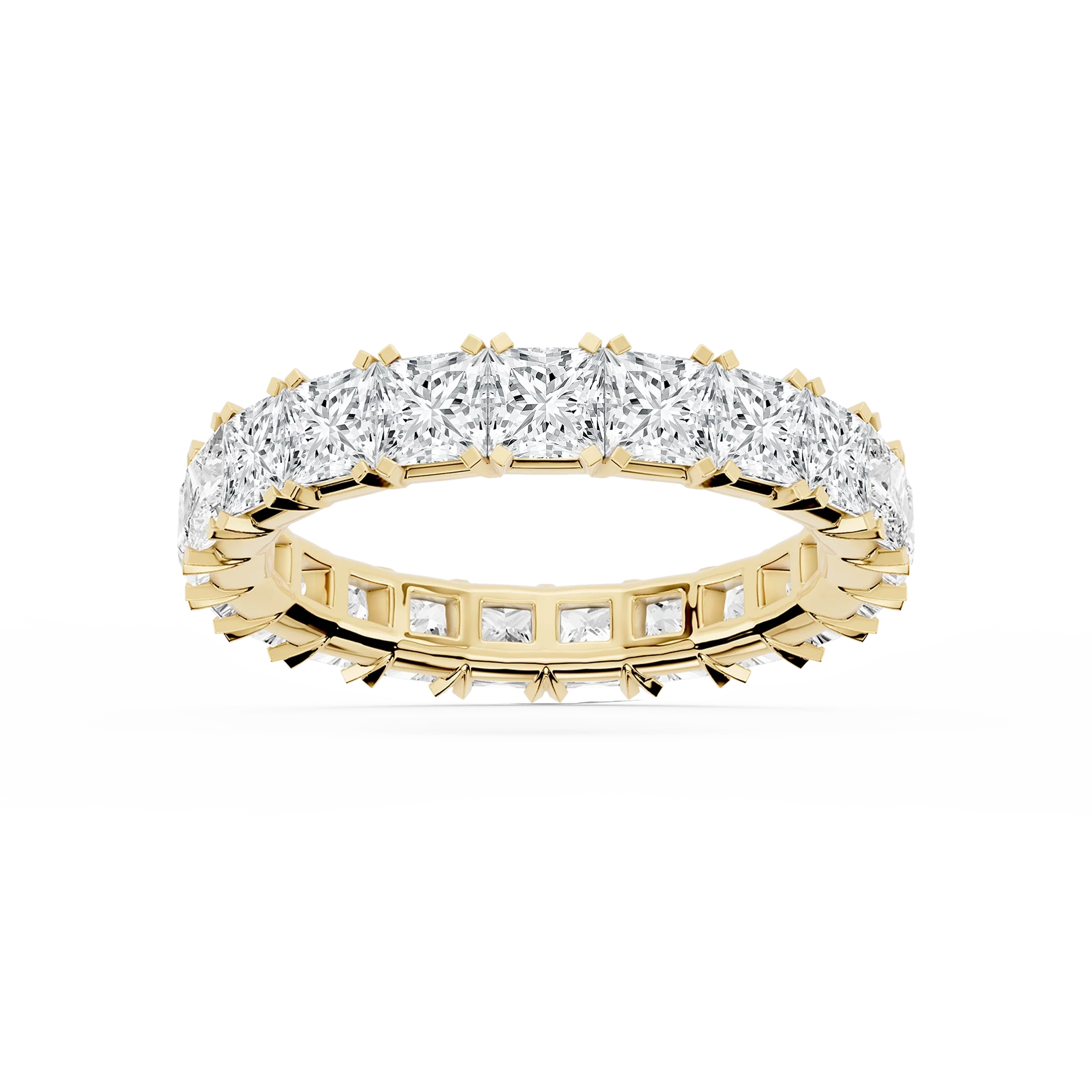Lovea Morgan Eternity Ring Prinzessschliff – Gelbgold