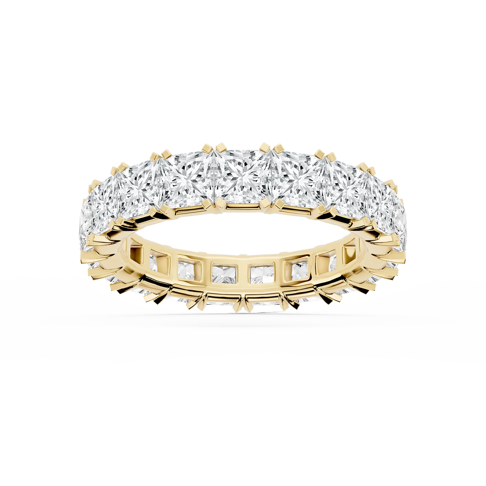 Lovea Morgan Eternity Ring Prinzessschliff – Gelbgold