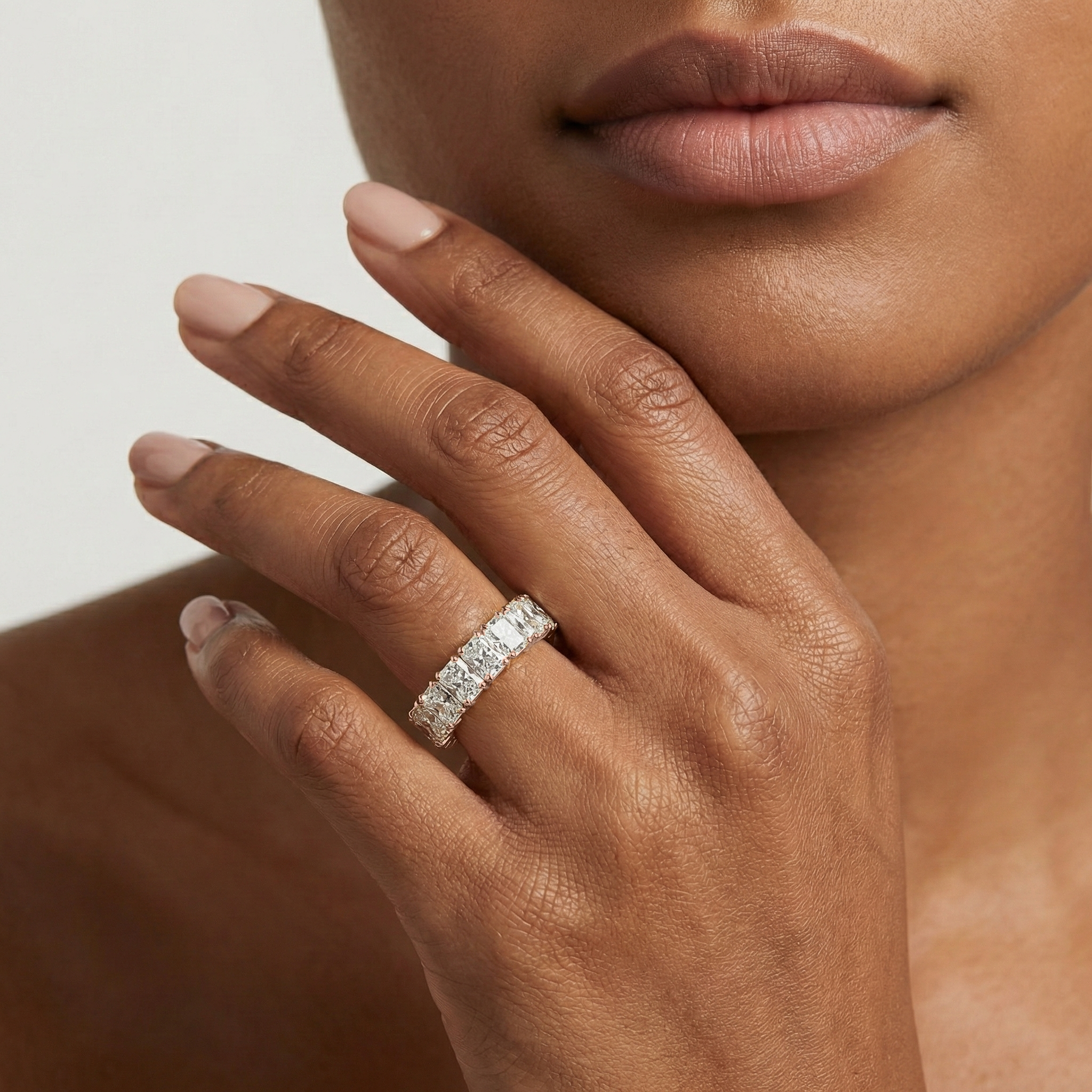 Lovea Morgan Eternity Ring Radiantschliff – Roségold