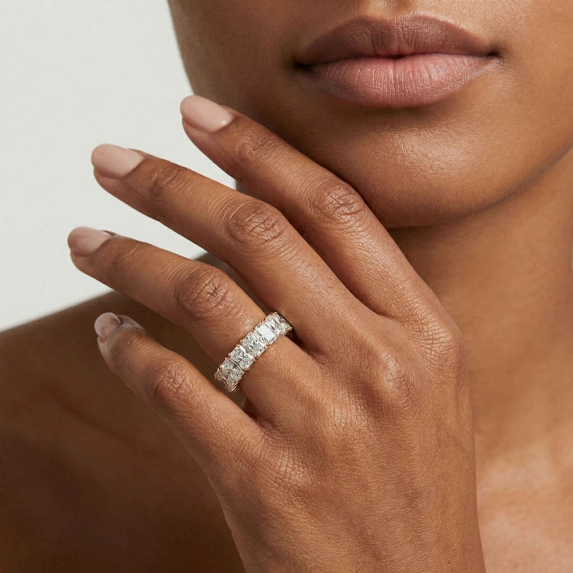 Lovea Morgan Eternity Ring Radiantschliff – Roségold