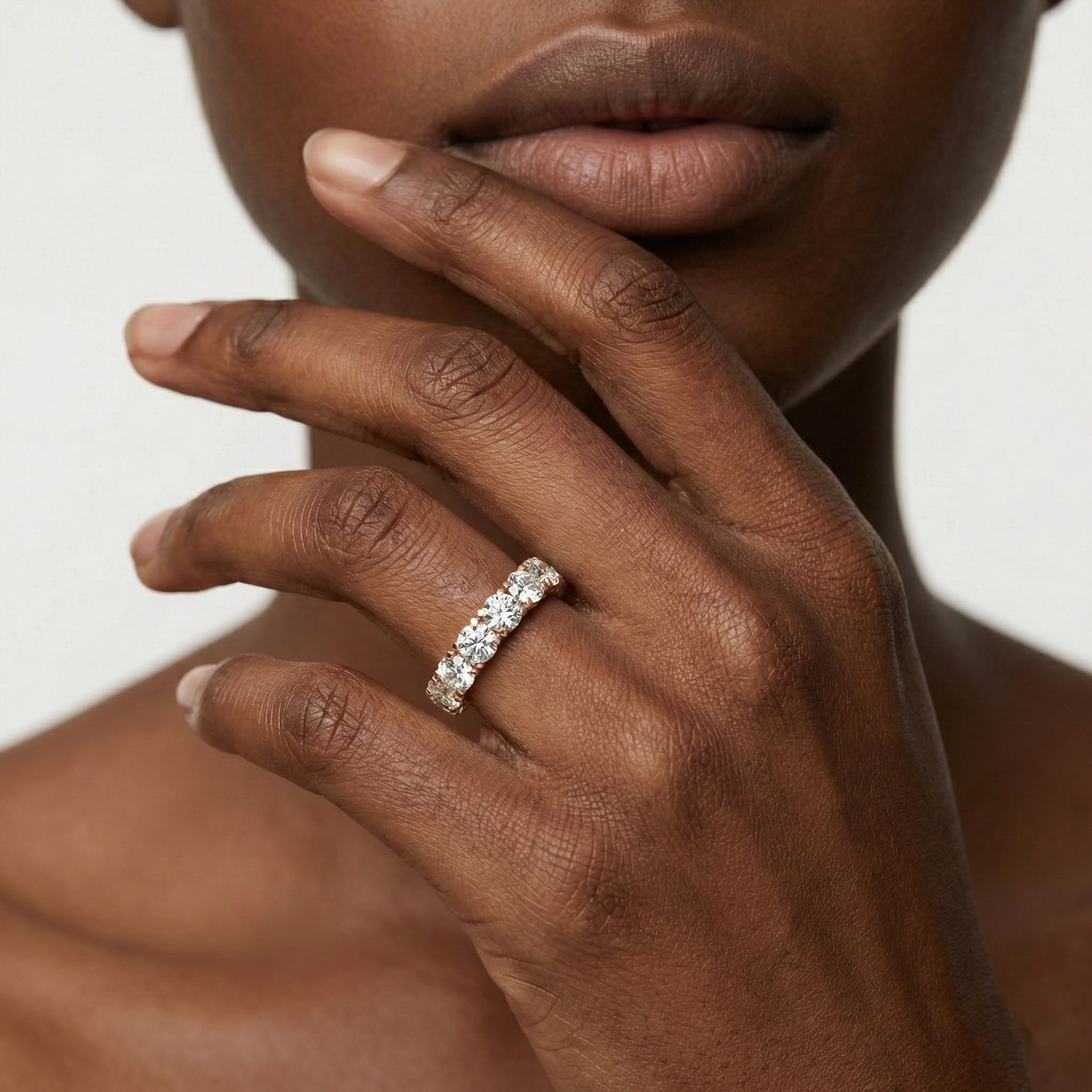Lovea Morgan Eternity Ring Rundschliff – Roségold