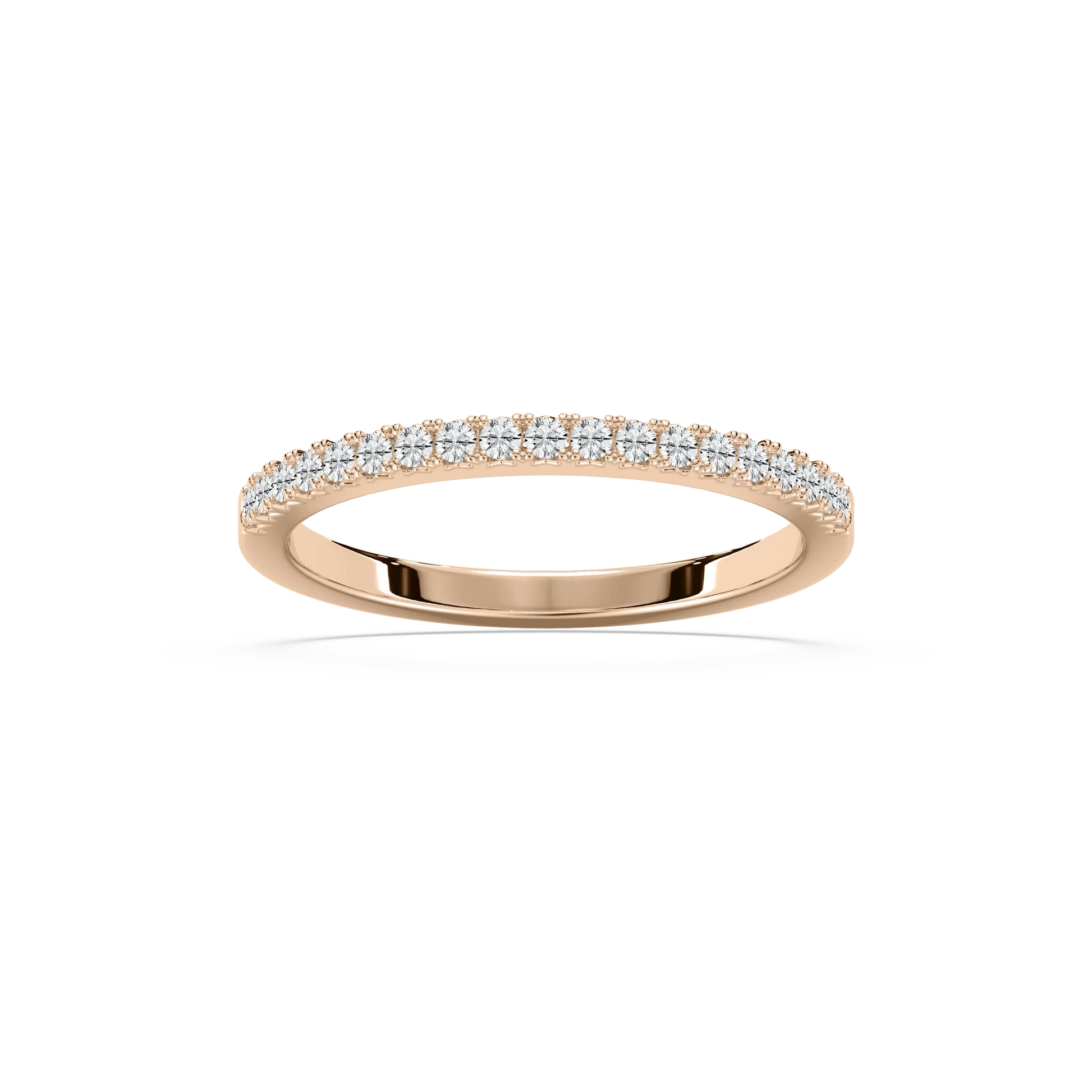 Lovea Khloe Trauring – Doppelreihe Pavé – Roségold