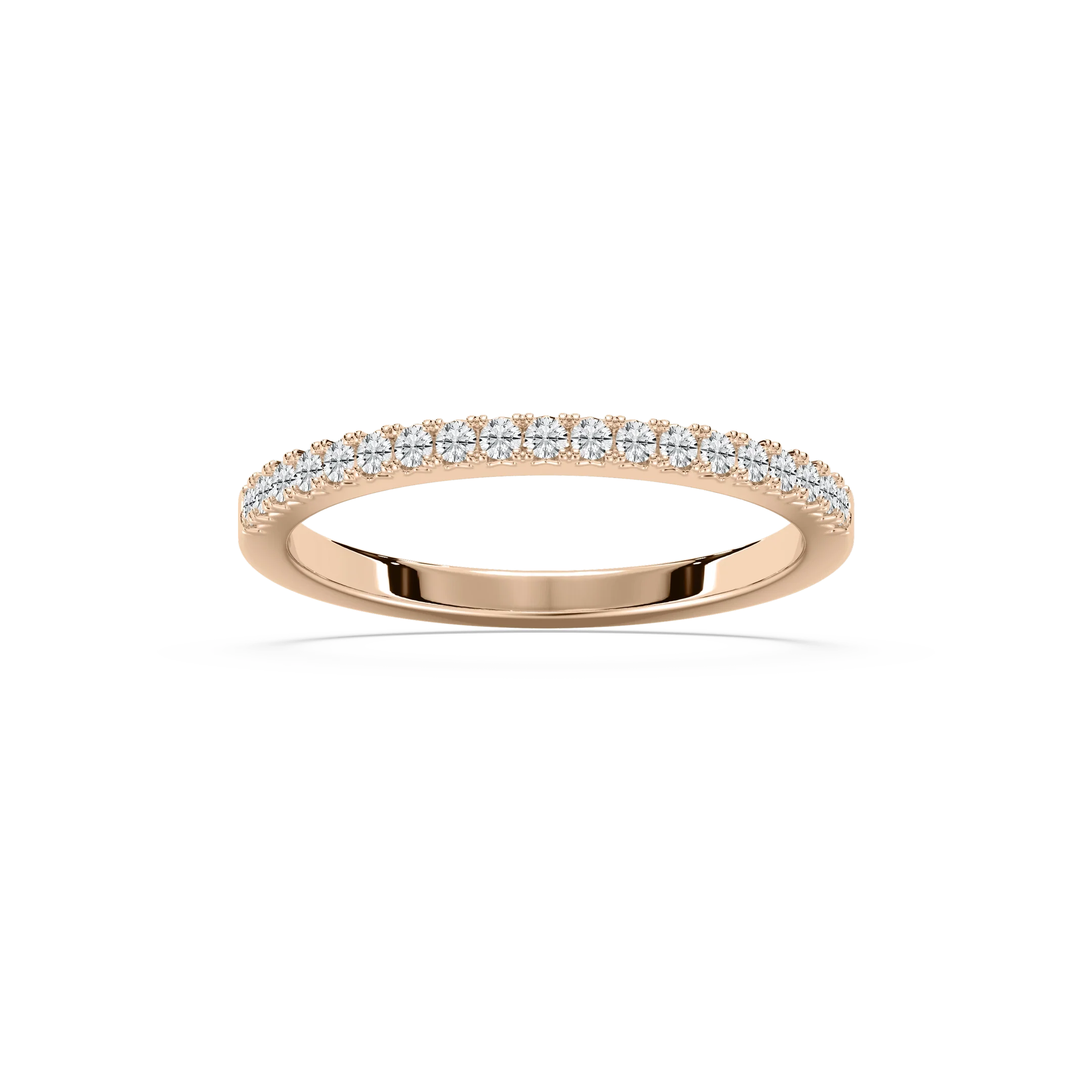 Lovea Khloe Trauring – Doppelreihe Pavé – Roségold