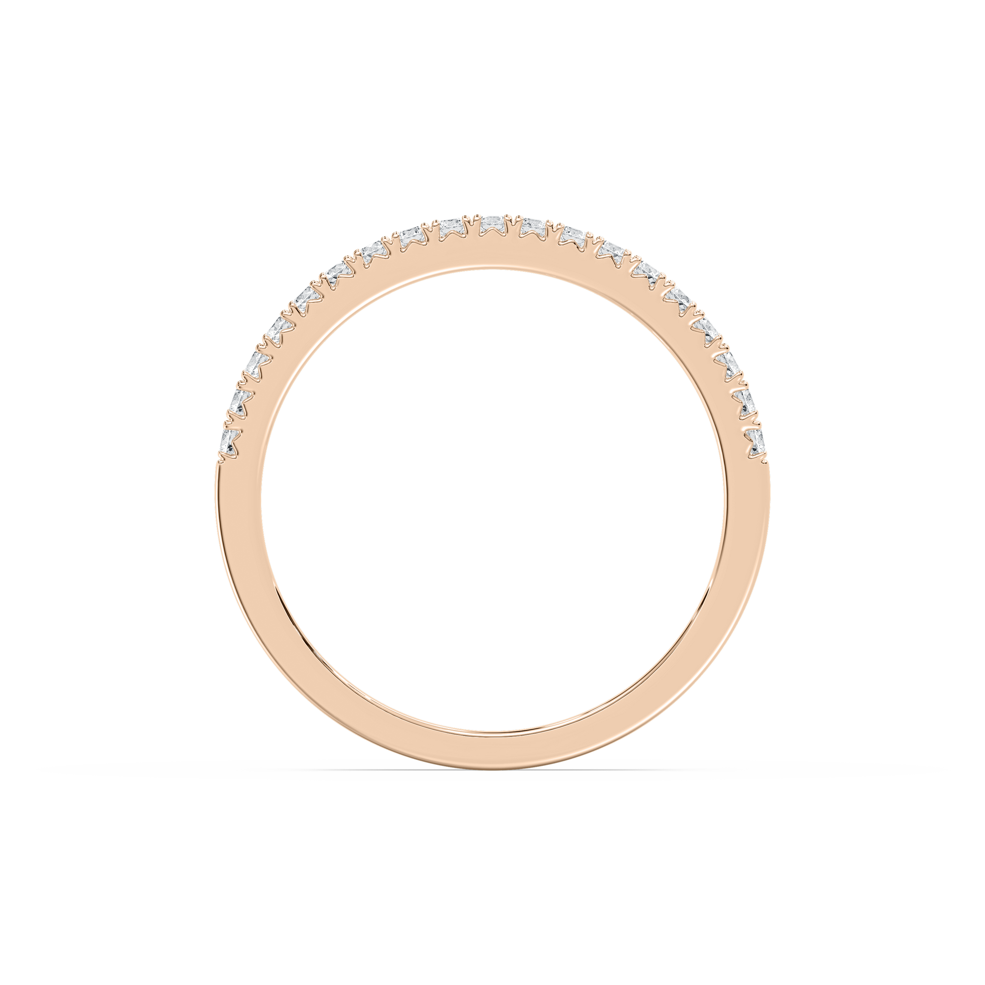 Lovea Khloe Trauring – Doppelreihe Pavé – Roségold
