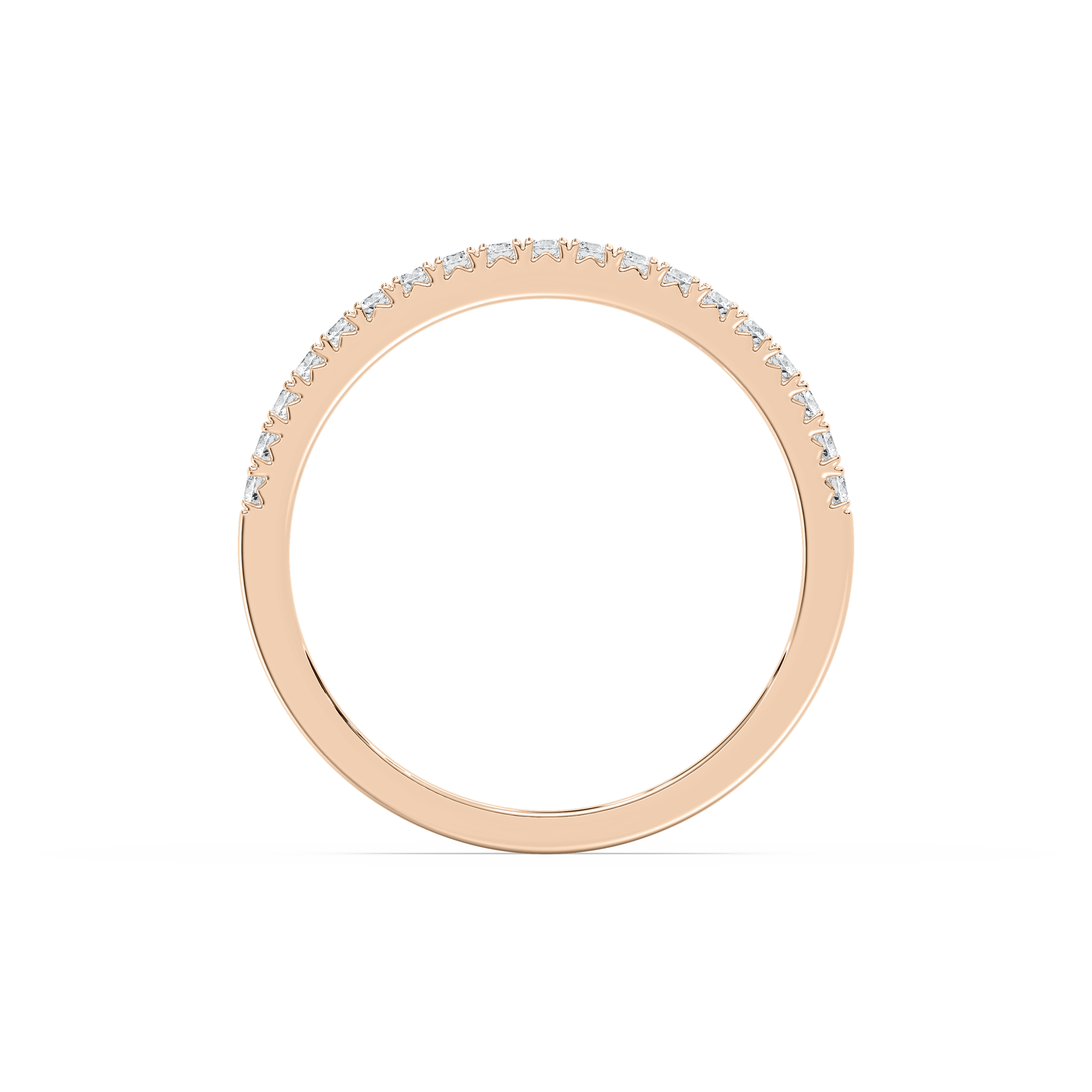 Lovea Khloe Trauring – Doppelreihe Pavé – Roségold