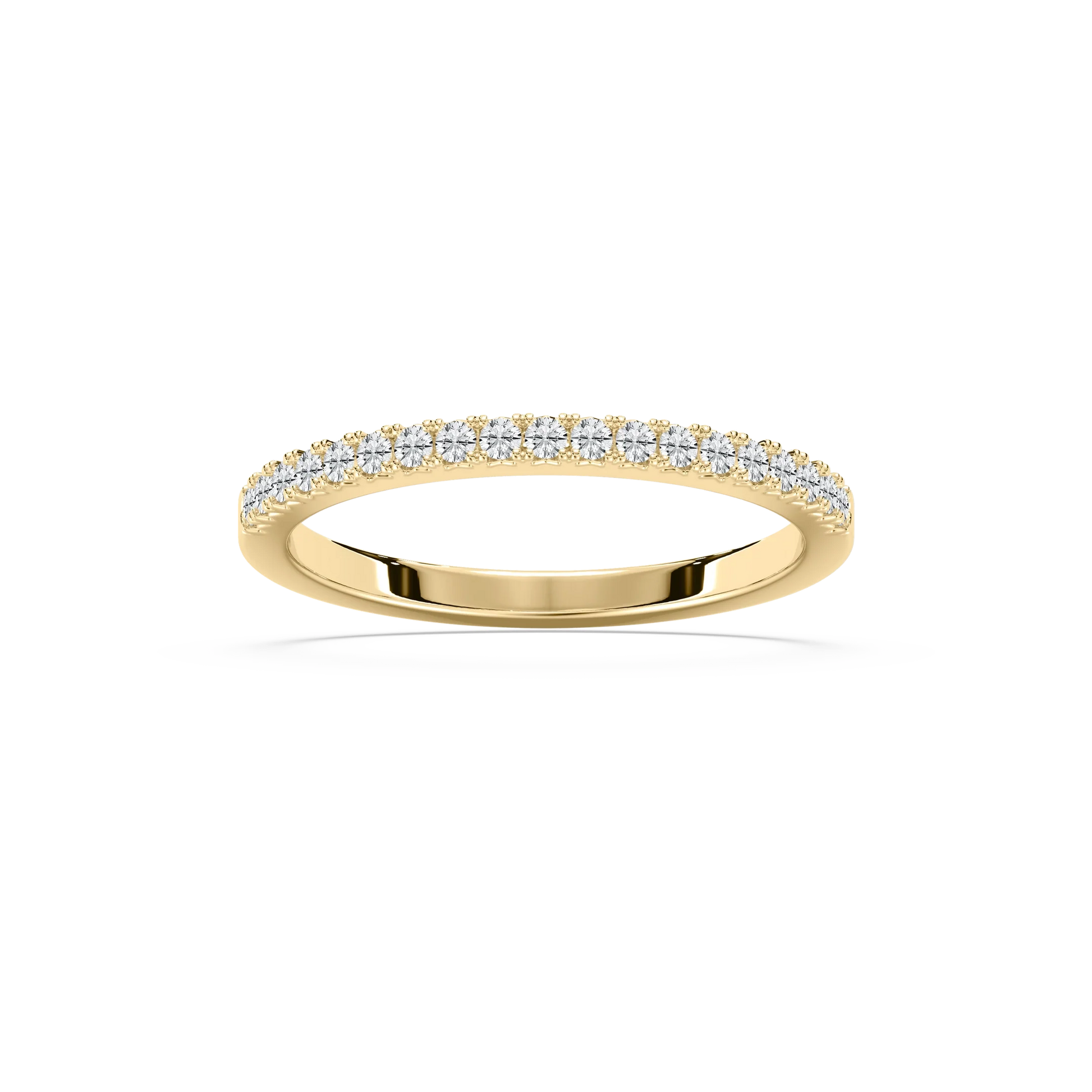 Lovea Khloe Trauring – Doppelreihe Pavé – Gelbgold