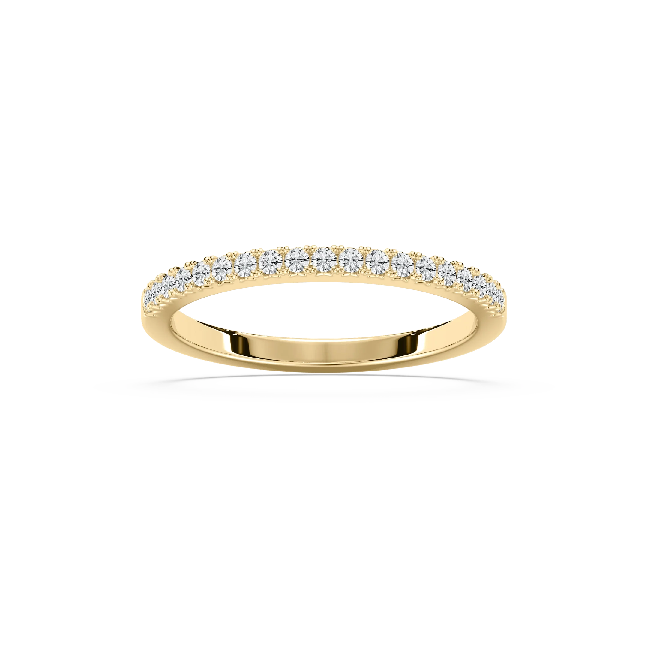 Lovea Khloe Trauring – Doppelreihe Pavé – Gelbgold